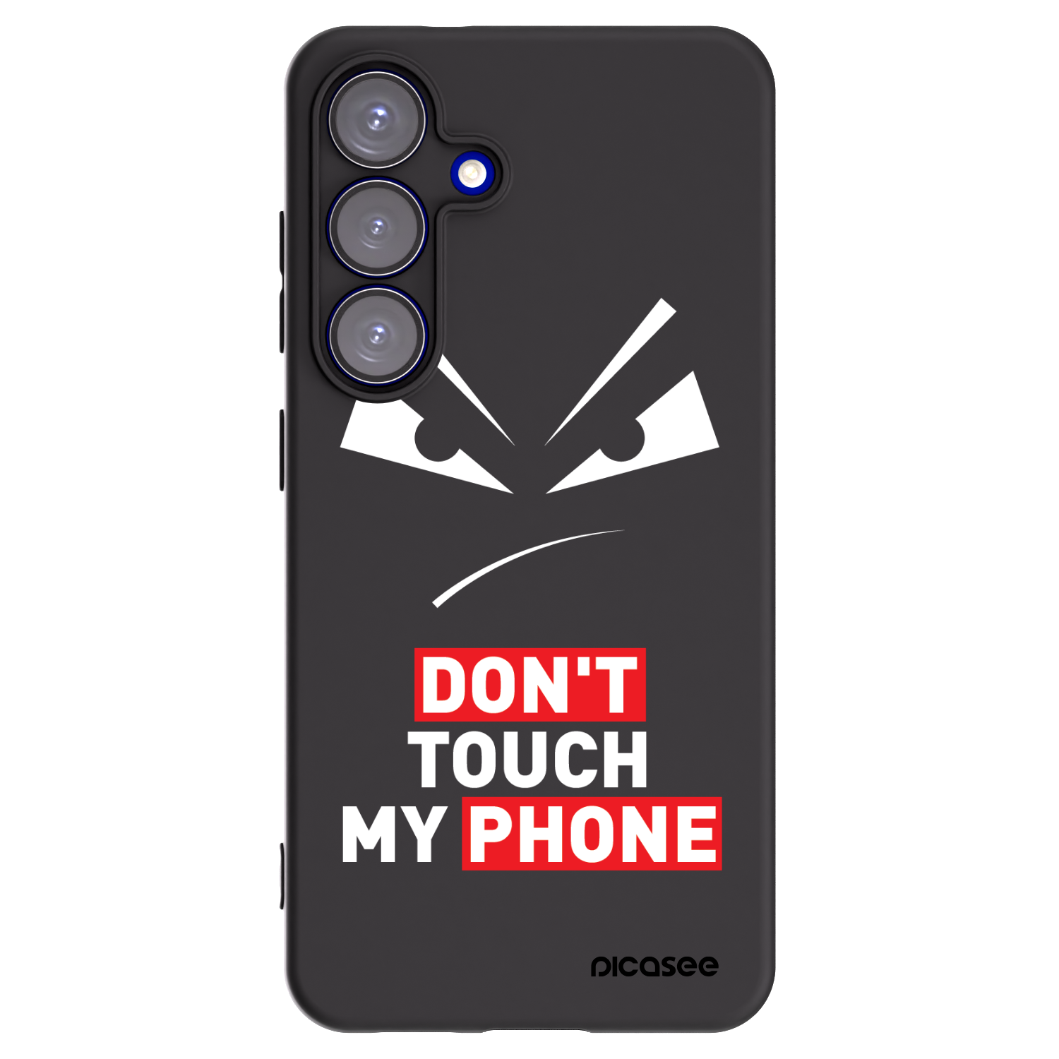 Picasee Μαύρη θήκη σιλικόνης για Samsung Galaxy S25 5G - Evil Eye - Transparent