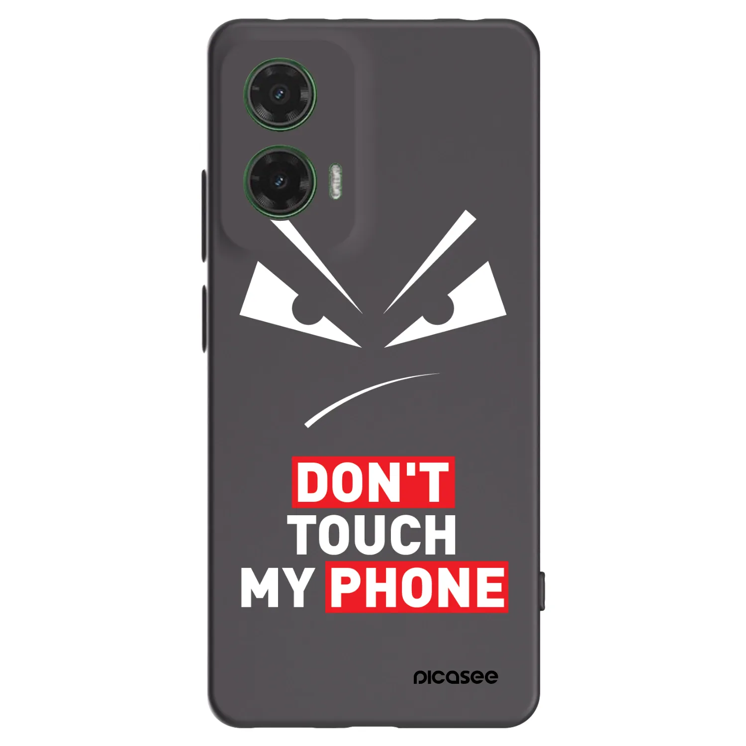 Picasee Μαύρη θήκη σιλικόνης για Motorola Moto G35 5G - Evil Eye - Transparent