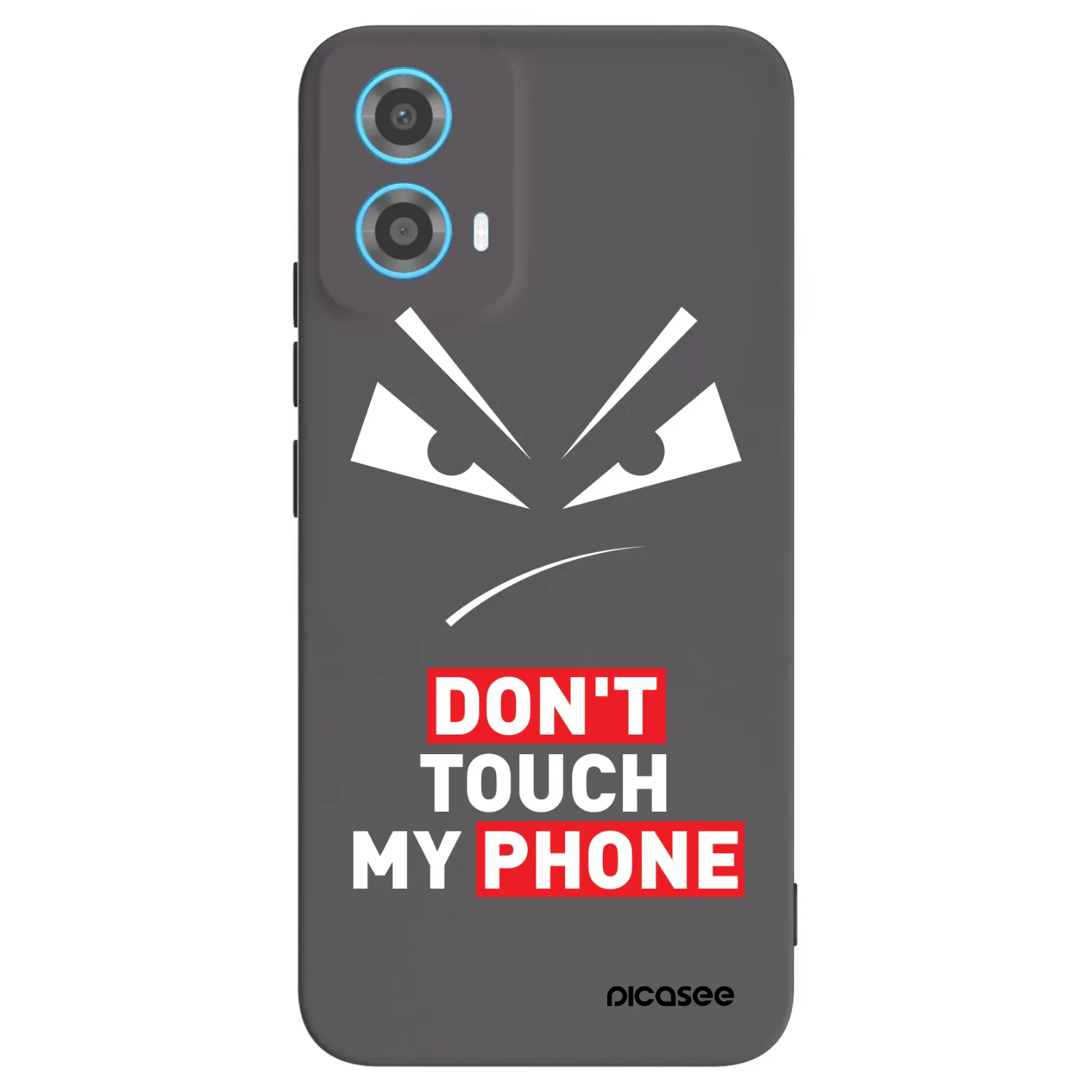 Picasee Μαύρη θήκη σιλικόνης για Motorola Moto G34 5G - Evil Eye - Transparent