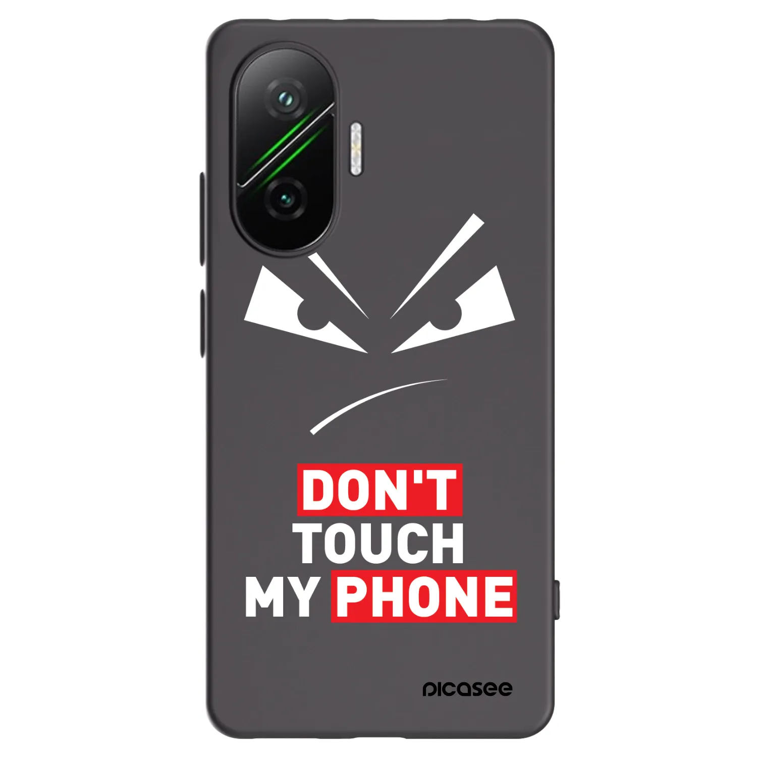 Picasee Μαύρη θήκη σιλικόνης για Xiaomi Poco F7 5G - Evil Eye - Transparent