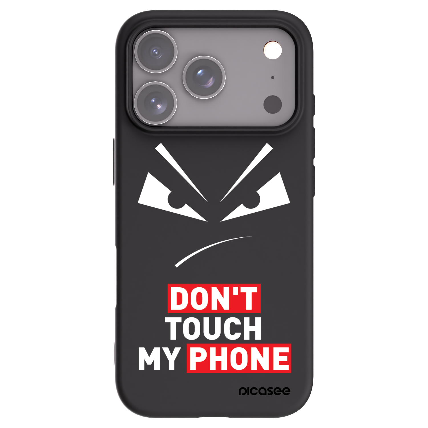 Picasee Μαύρη θήκη σιλικόνης για Apple iPhone 17 Pro - Evil Eye - Transparent