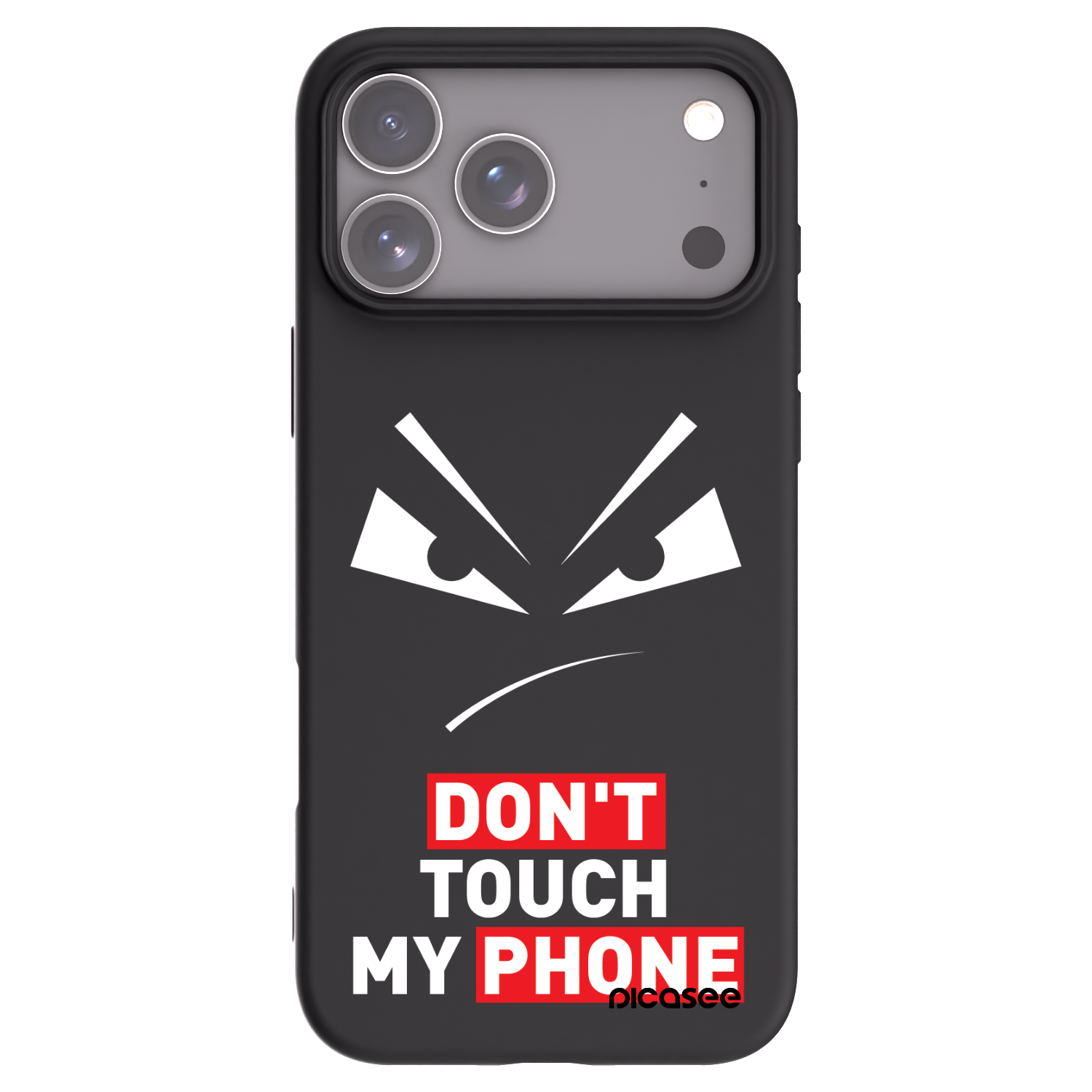 Picasee Μαύρη θήκη σιλικόνης για Apple iPhone 17 Pro Max - Evil Eye - Transparent