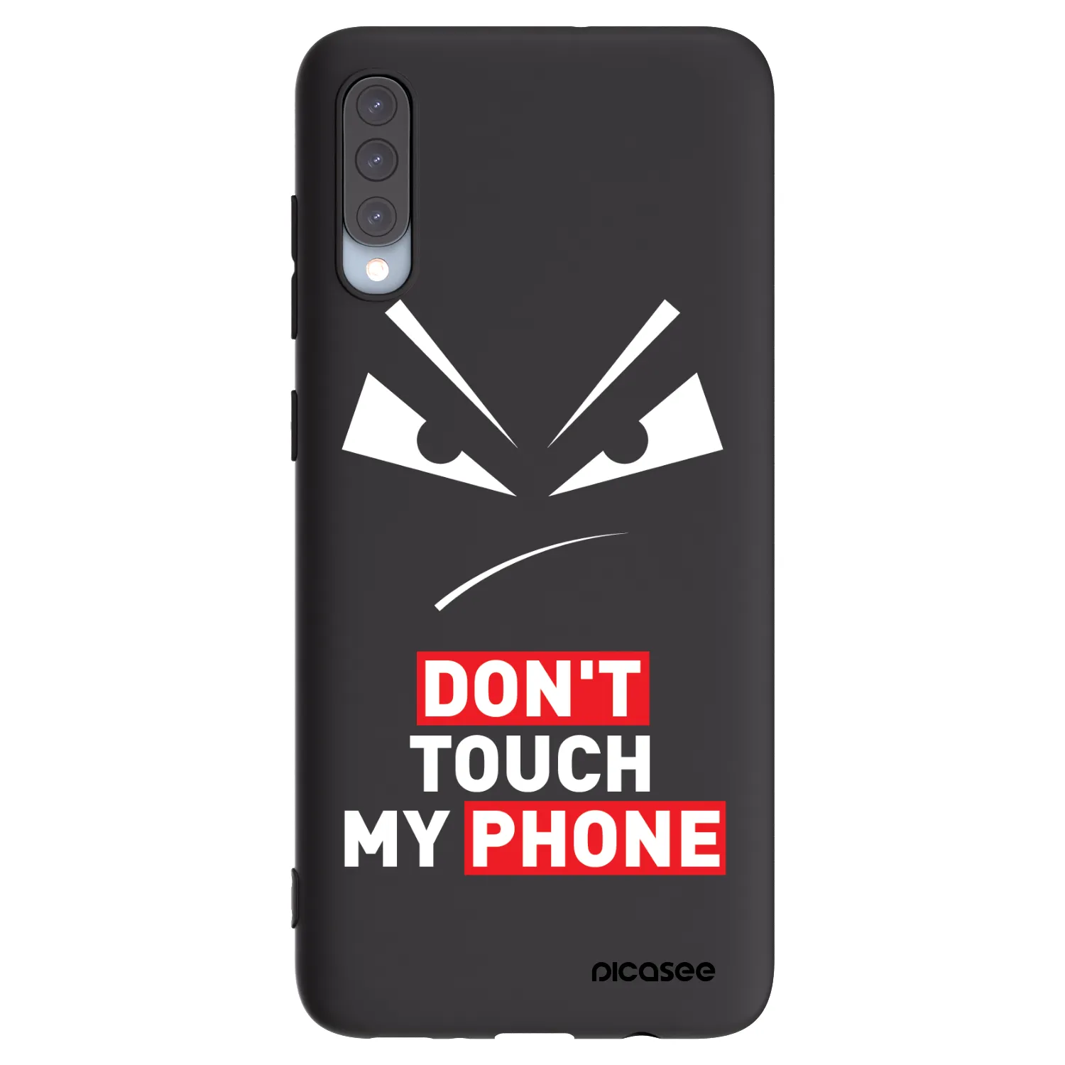 Picasee Μαύρη θήκη σιλικόνης για Samsung Galaxy A70 A705F - Evil Eye - Transparent