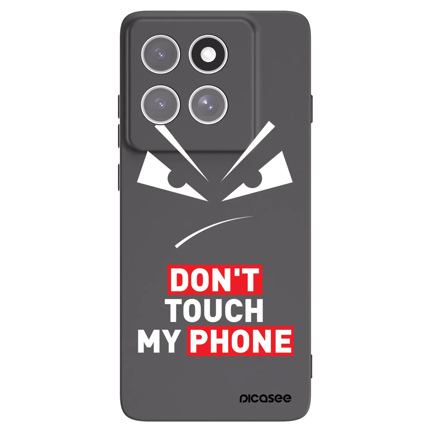 Picasee Μαύρη θήκη σιλικόνης για Motorola Edge 60 Pro - Evil Eye - Transparent