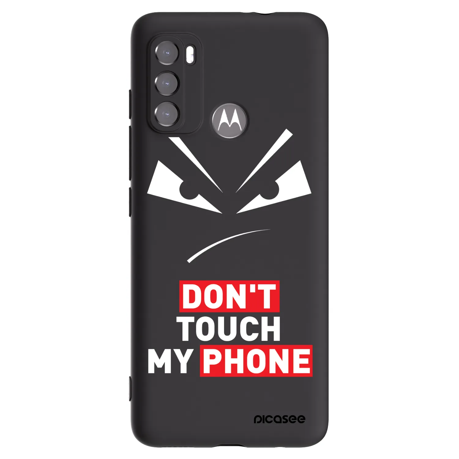 Picasee Μαύρη θήκη σιλικόνης για Motorola Edge 60 5G - Evil Eye - Transparent