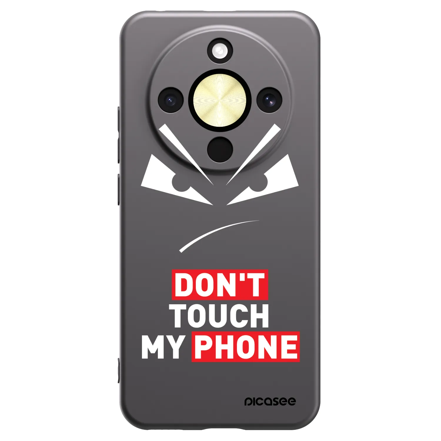 Picasee Μαύρη θήκη σιλικόνης για Honor Magic8 Lite 5G - Evil Eye - Transparent
