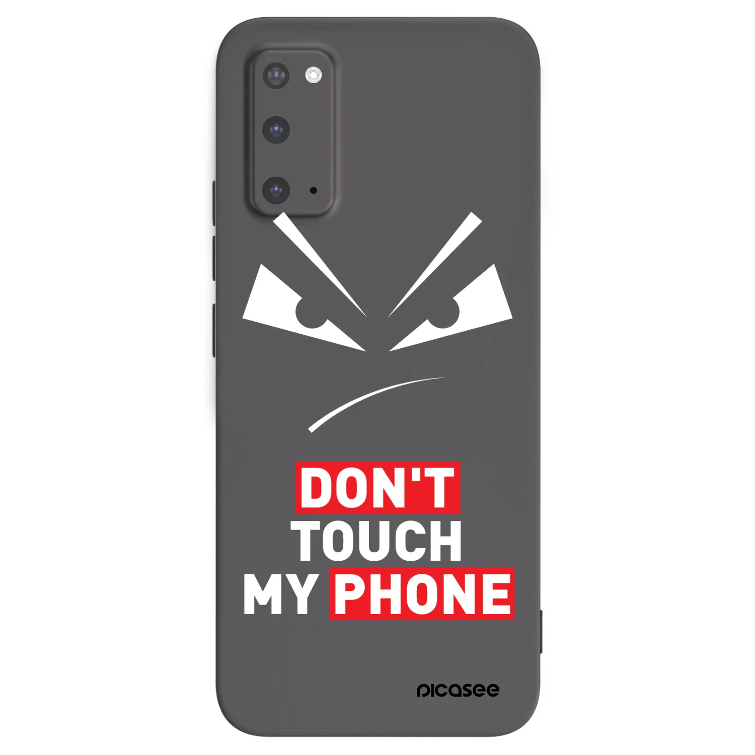 Picasee Μαύρη θήκη σιλικόνης για Samsung Galaxy S20 G980F - Evil Eye - Transparent