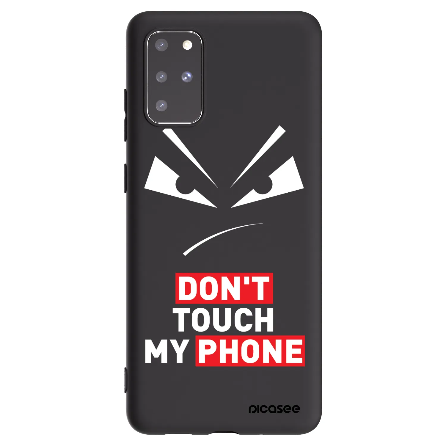 Picasee Μαύρη θήκη σιλικόνης για Samsung Galaxy S20+ G985F - Evil Eye - Transparent