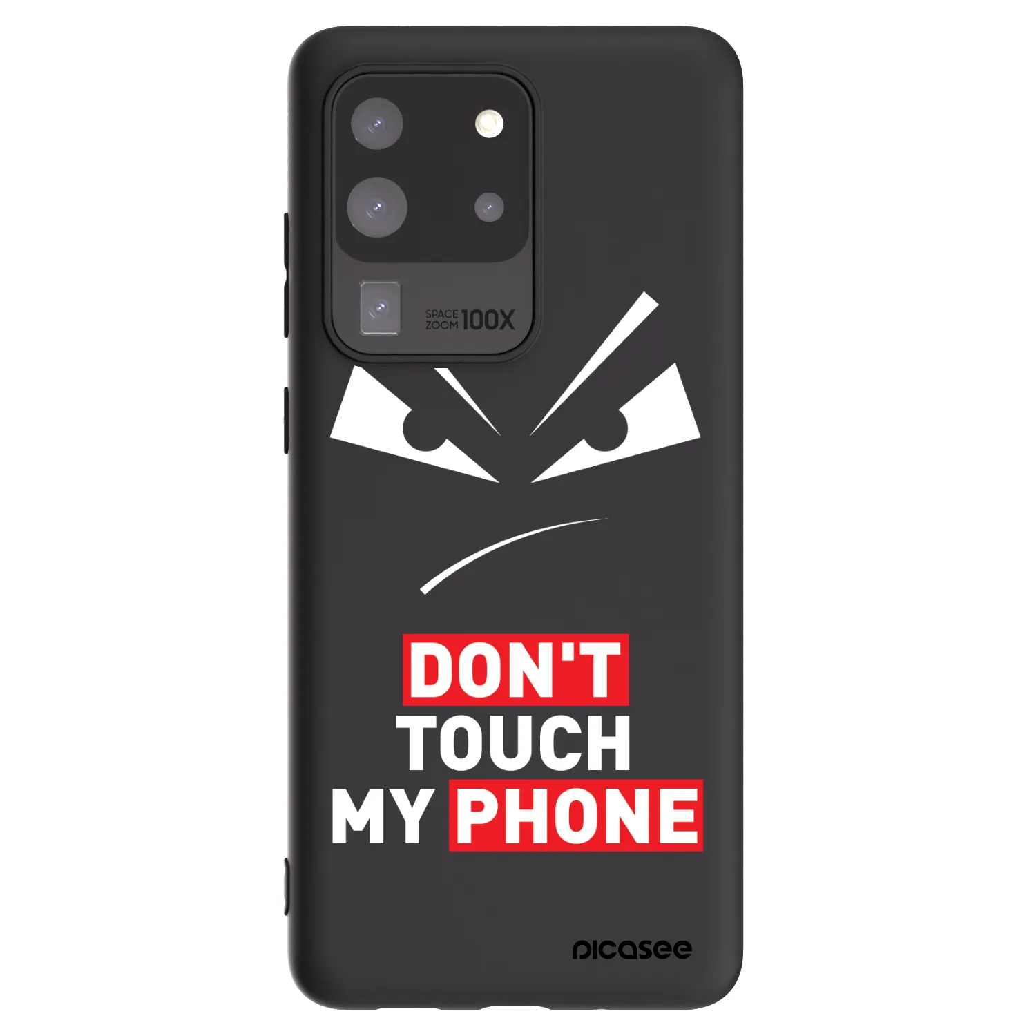 Picasee Μαύρη θήκη σιλικόνης για Samsung Galaxy S20 Ultra 5G G988F - Evil Eye - Transparent