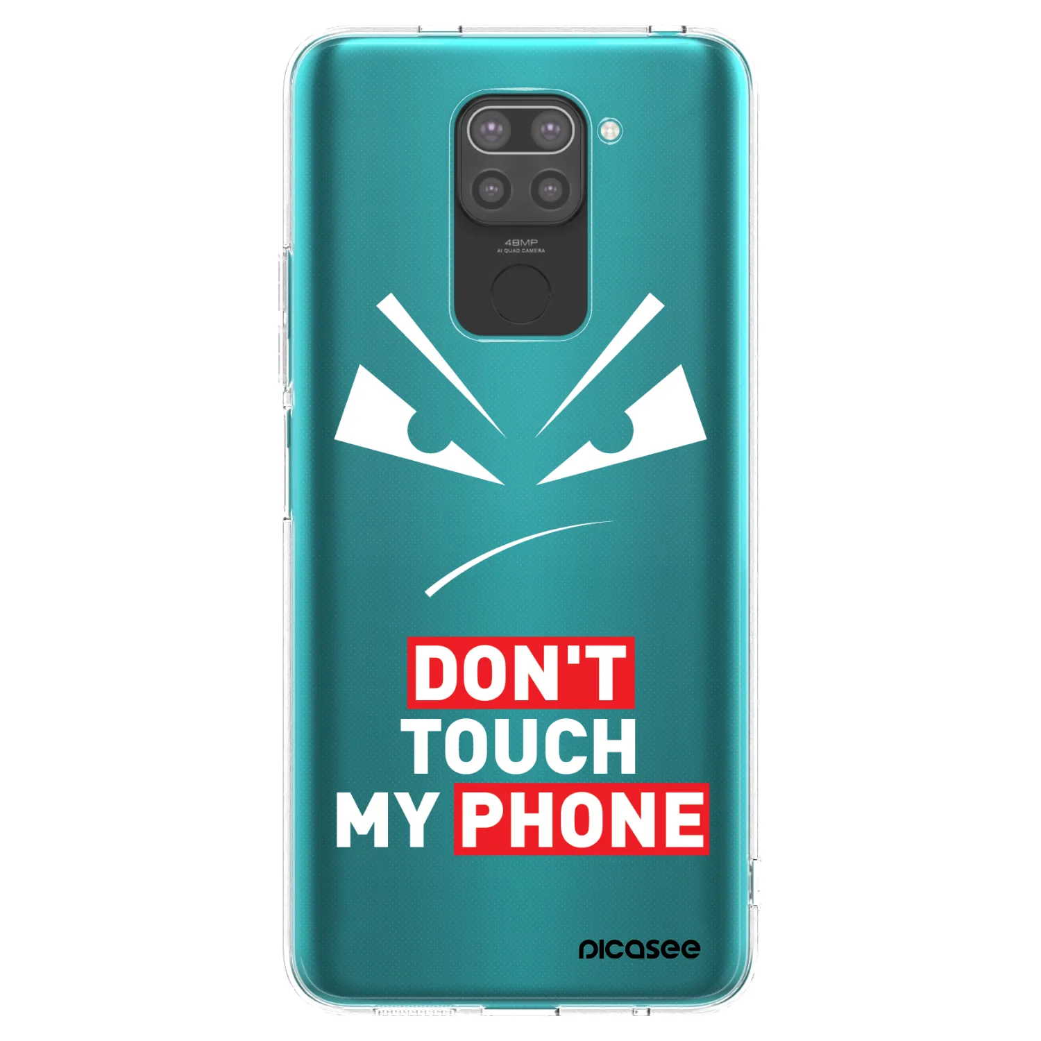 Picasee Μαύρη θήκη σιλικόνης για Xiaomi Redmi Note 9 - Evil Eye - Transparent