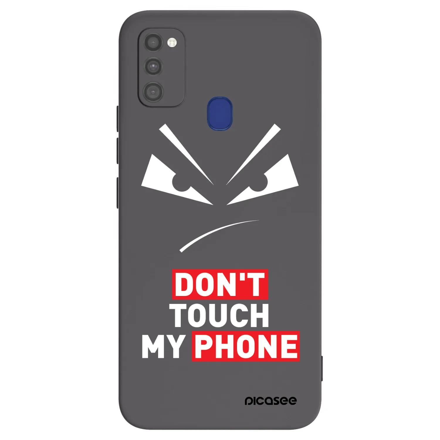 Picasee Μαύρη θήκη σιλικόνης για Samsung Galaxy M21 M215F - Evil Eye - Transparent