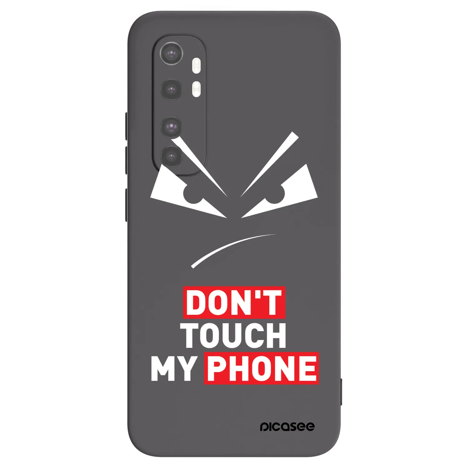 Picasee Μαύρη θήκη σιλικόνης για Xiaomi Mi Note 10 Lite - Evil Eye - Transparent