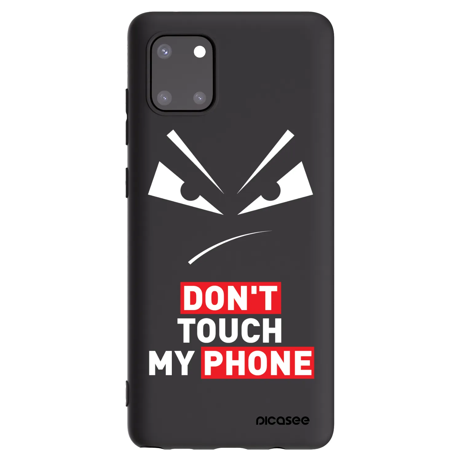 Picasee Μαύρη θήκη σιλικόνης για Samsung Galaxy Note 10 Lite N770F - Evil Eye - Transparent