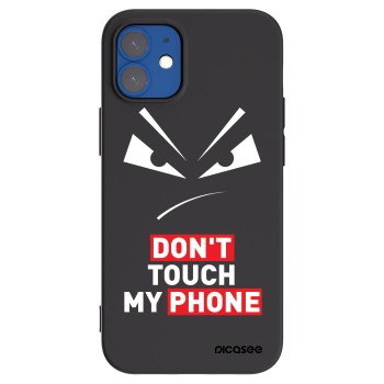 Picasee Μαύρη θήκη σιλικόνης για Apple iPhone 12 mini - Evil Eye - Transparent