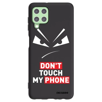 Picasee Μαύρη θήκη σιλικόνης για Samsung Galaxy A22 A225F 4G - Evil Eye - Transparent