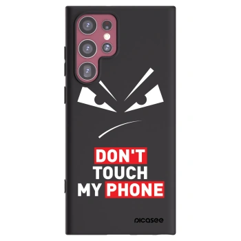 Picasee Μαύρη θήκη σιλικόνης για Samsung Galaxy S22 Ultra 5G - Evil Eye - Transparent