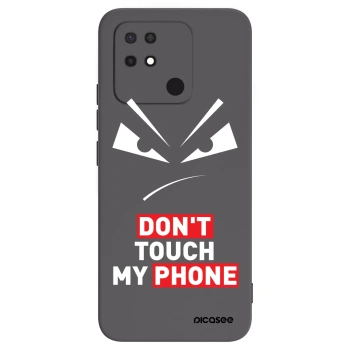 Picasee Μαύρη θήκη σιλικόνης για Xiaomi Redmi 10C - Evil Eye - Transparent