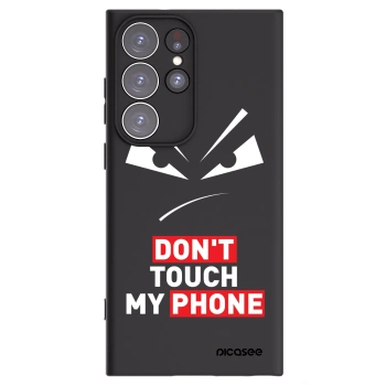 Picasee Μαύρη θήκη σιλικόνης για Samsung Galaxy S23 Ultra 5G - Evil Eye - Transparent