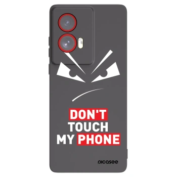 Picasee Μαύρη θήκη σιλικόνης για Motorola Edge 50 Fusion - Evil Eye - Transparent