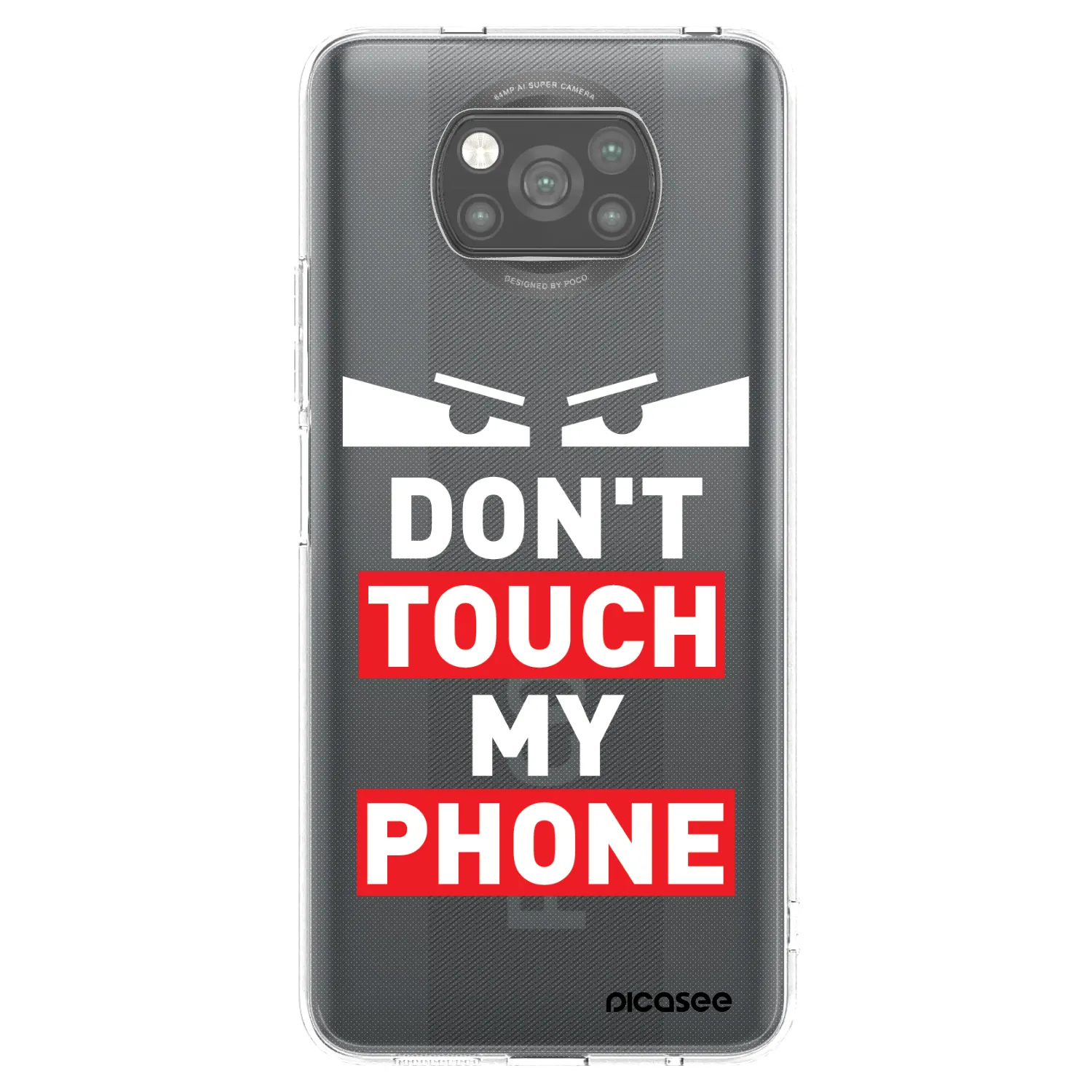 Picasee Μαύρη θήκη σιλικόνης για Xiaomi Poco X3 - Shadow Eye - Transparent