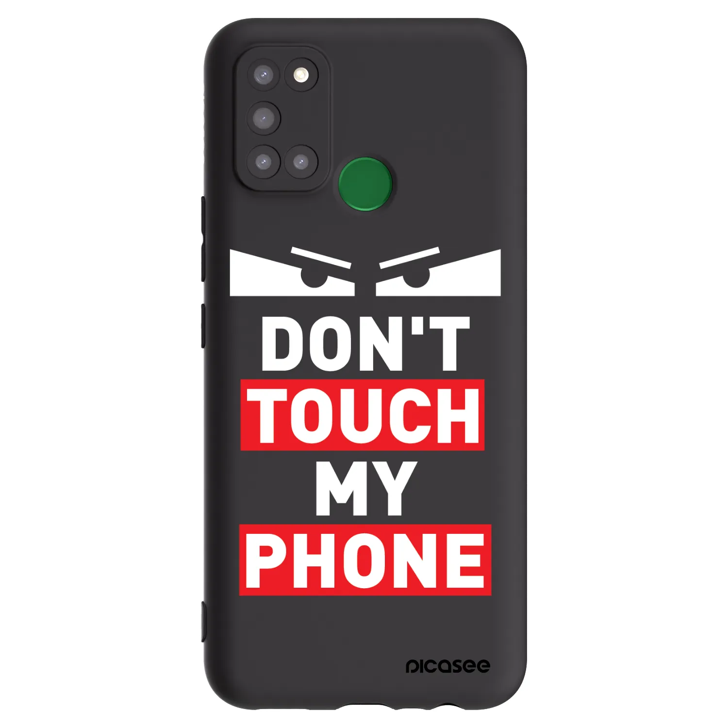 Picasee Μαύρη θήκη σιλικόνης για Realme 7i - Shadow Eye - Transparent