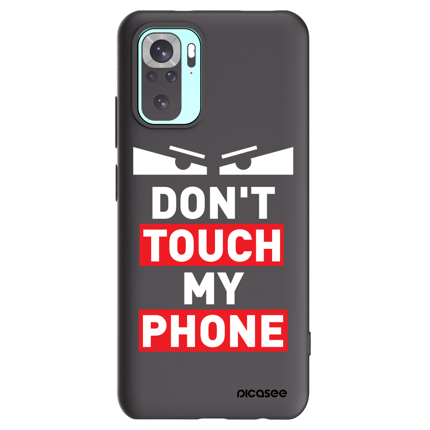 Picasee Μαύρη θήκη σιλικόνης για Xiaomi Redmi Note 10 Pro - Shadow Eye - Transparent