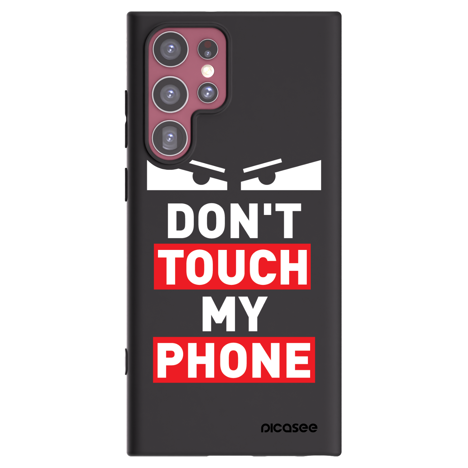 Picasee Μαύρη θήκη σιλικόνης για Samsung Galaxy S22 Ultra 5G - Shadow Eye - Transparent