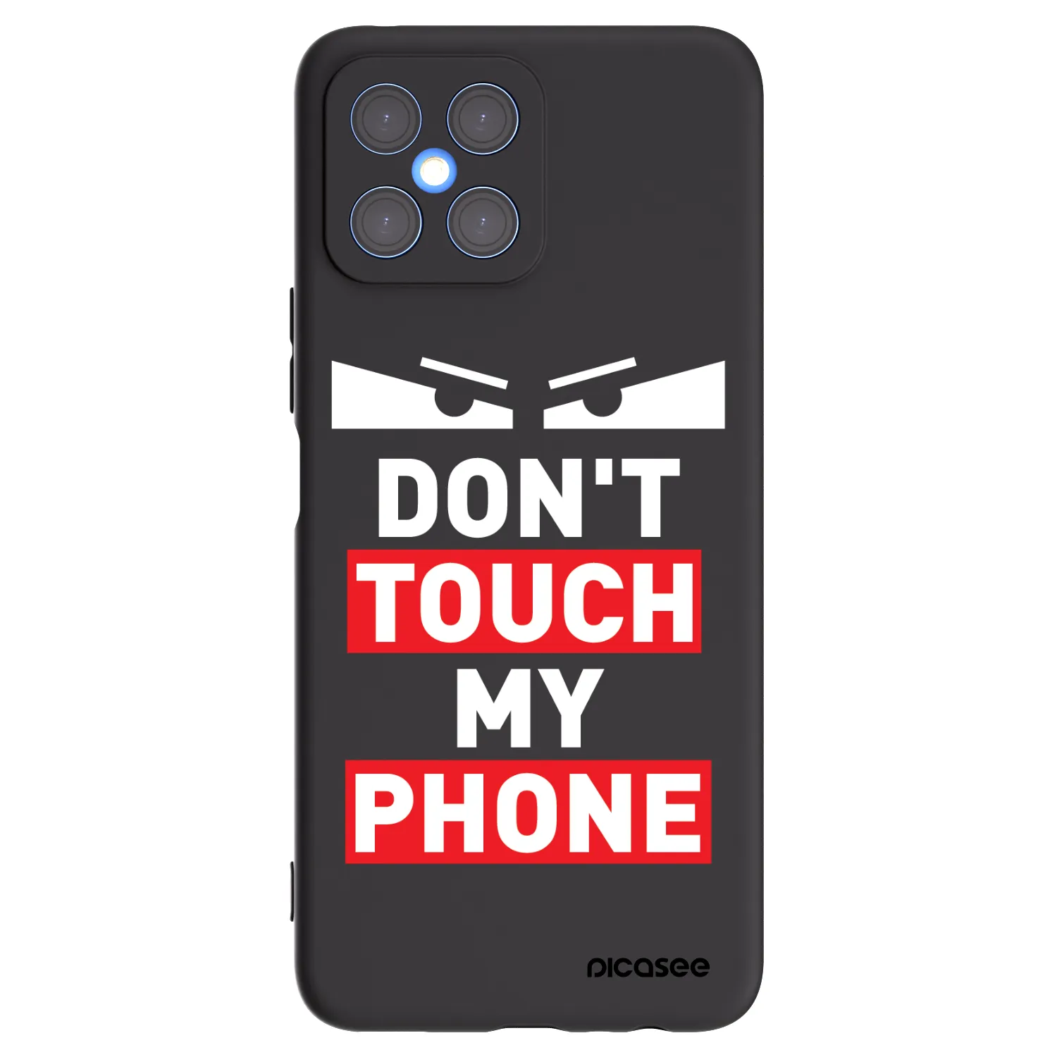 Picasee Μαύρη θήκη σιλικόνης για Honor X8 4G - Shadow Eye - Transparent