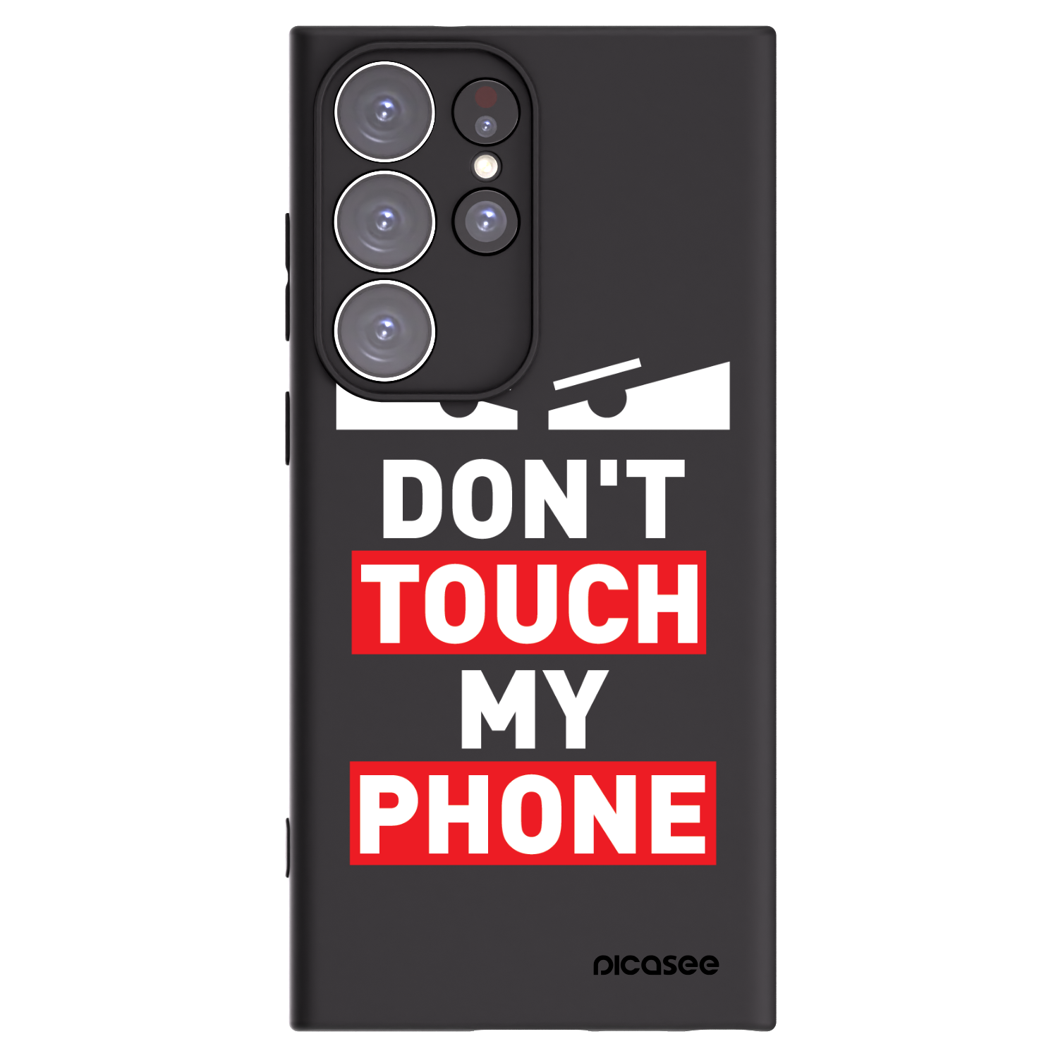 Picasee Μαύρη θήκη σιλικόνης για Samsung Galaxy S23 Ultra 5G - Shadow Eye - Transparent