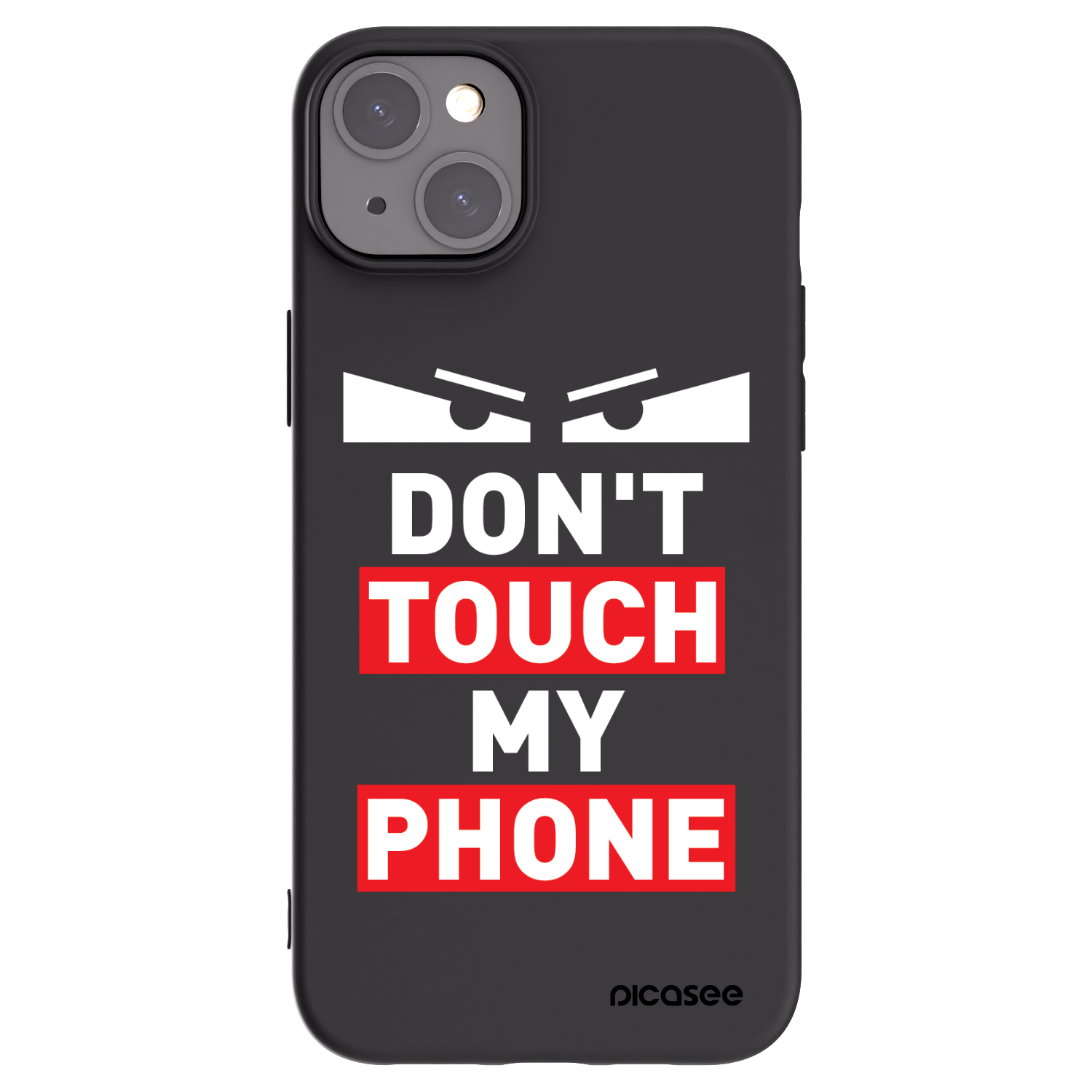 Picasee Μαύρη θήκη σιλικόνης για Apple iPhone 15 Plus - Shadow Eye - Transparent