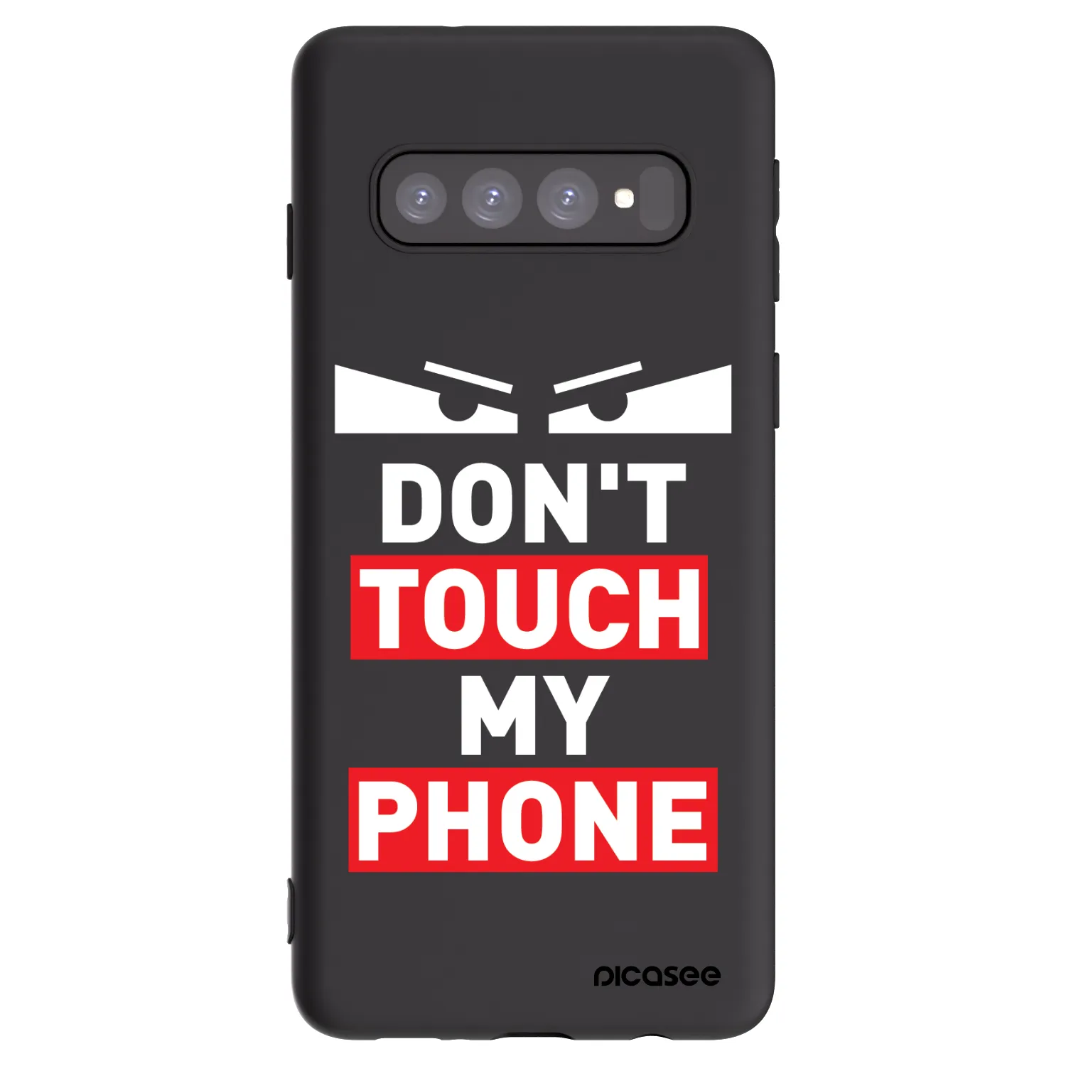 Picasee Μαύρη θήκη σιλικόνης για Samsung Galaxy S10 G973 - Shadow Eye - Transparent