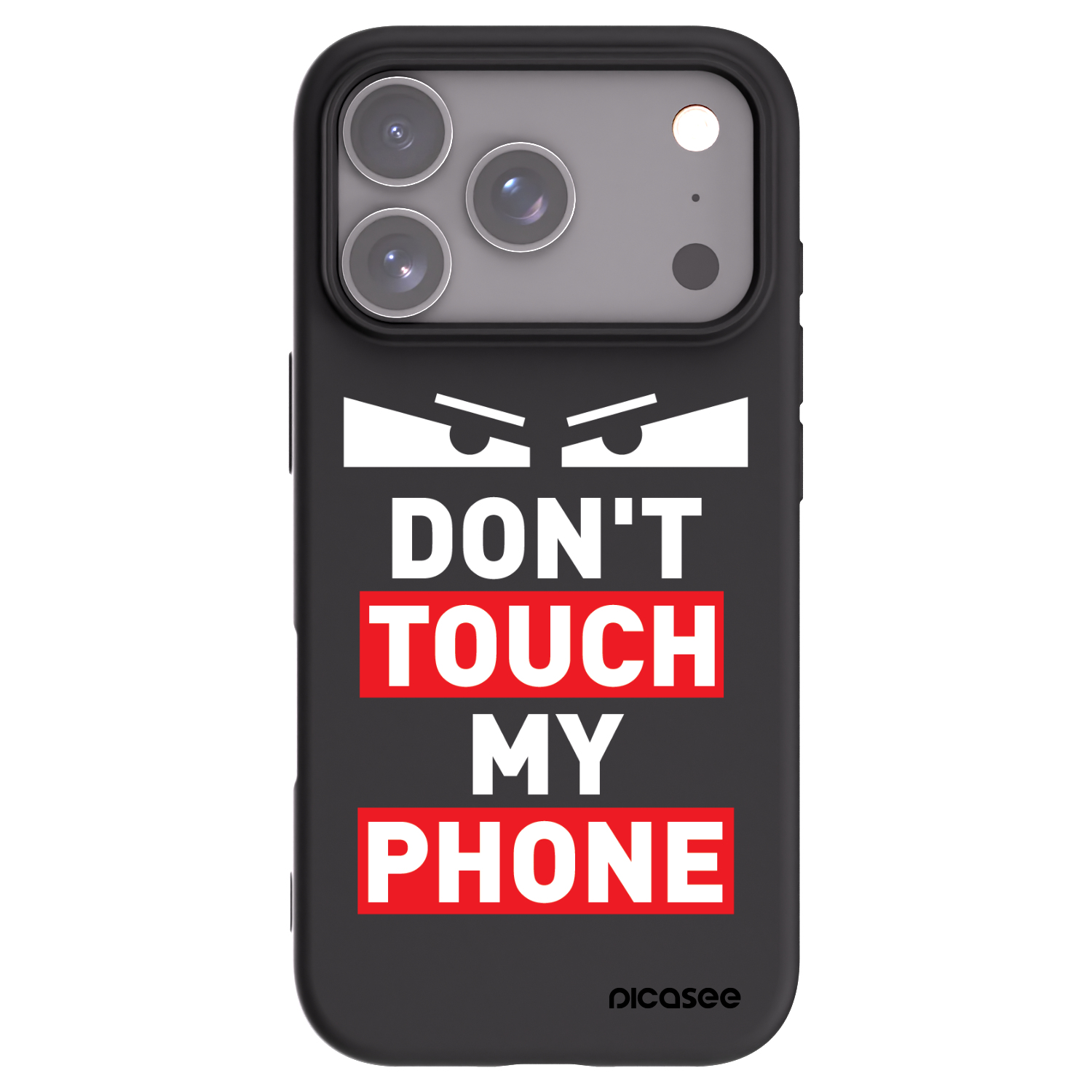 Picasee Μαύρη θήκη σιλικόνης για Apple iPhone 17 Pro - Shadow Eye - Transparent