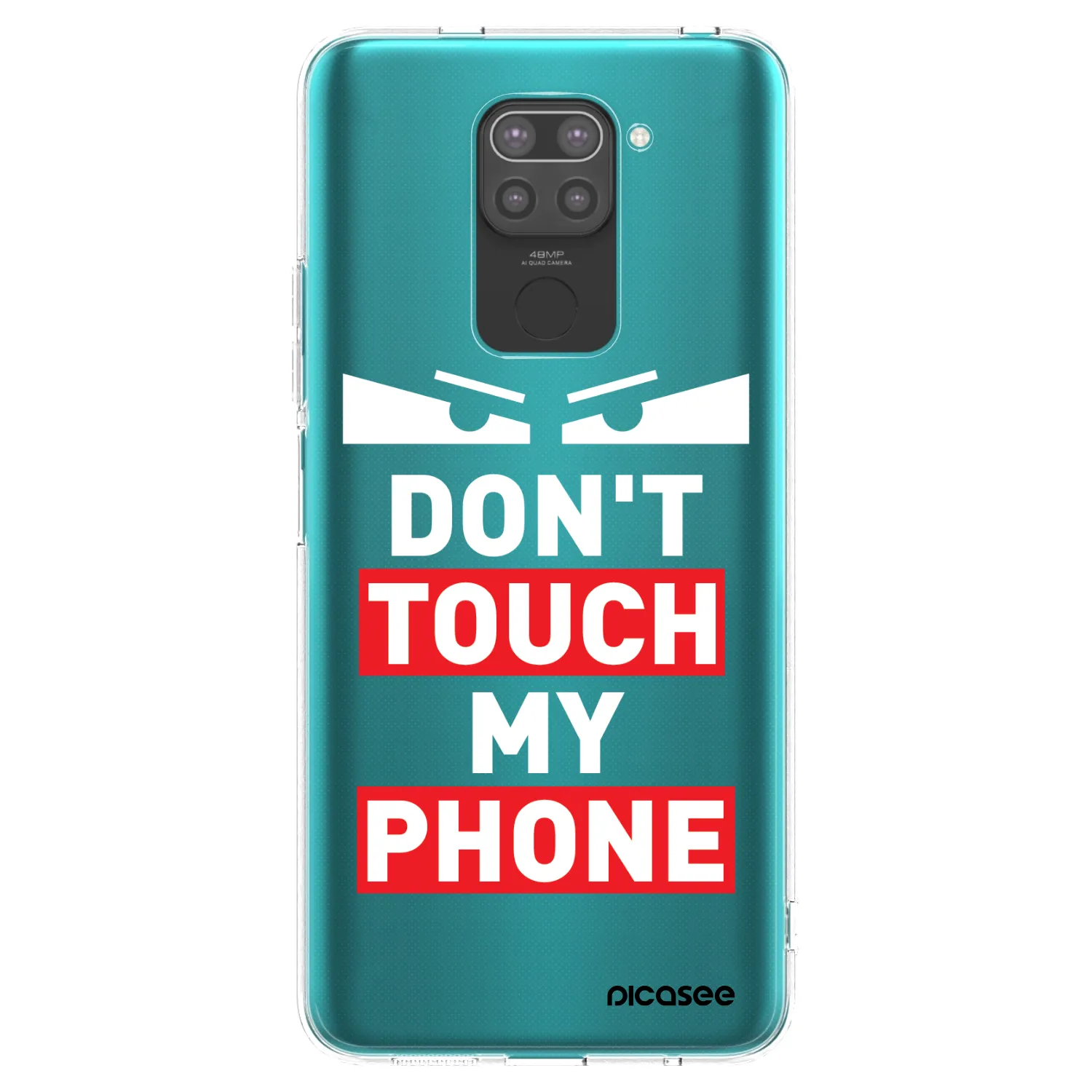 Picasee Μαύρη θήκη σιλικόνης για Xiaomi Redmi Note 9 - Shadow Eye - Transparent