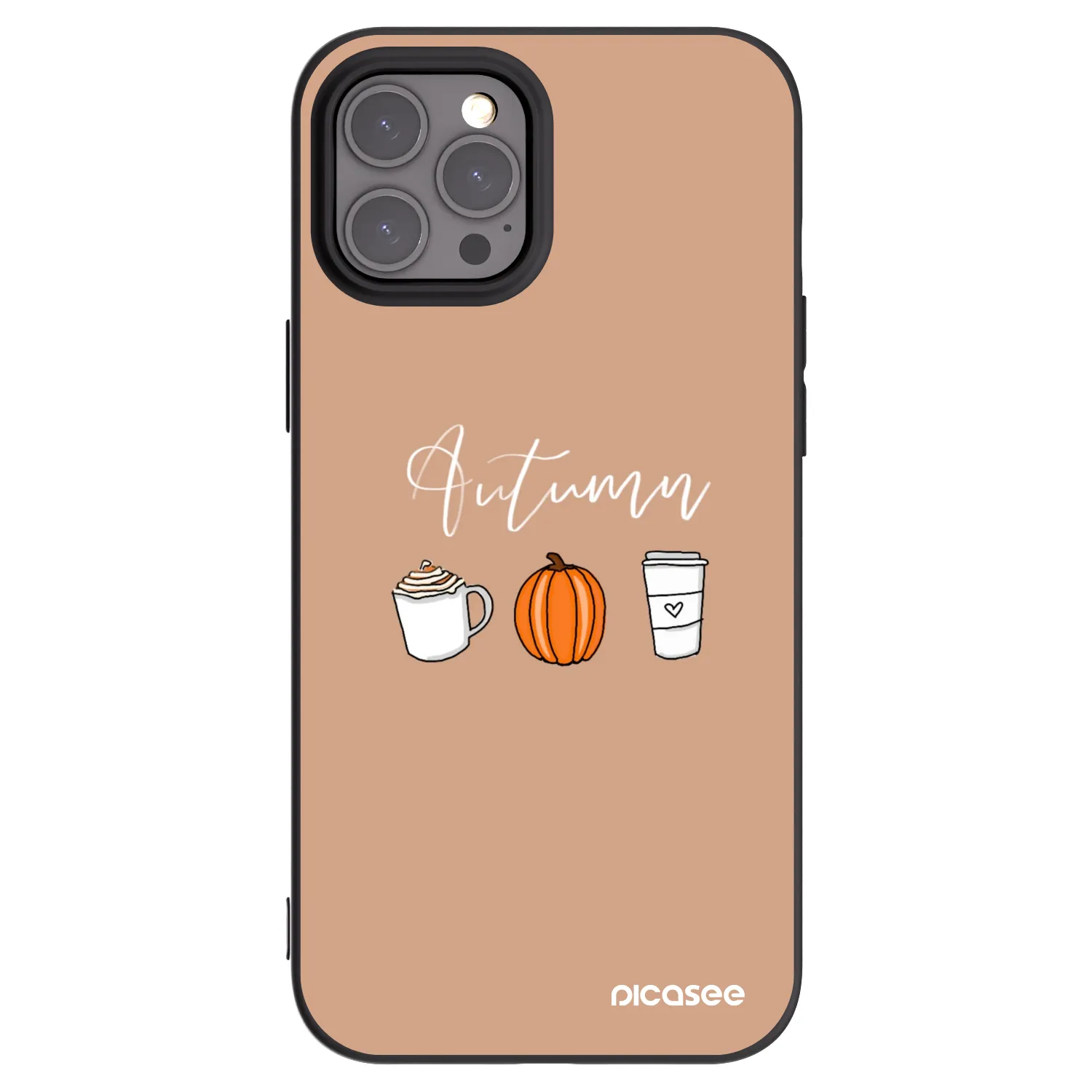 Picasee Μαύρη θήκη σιλικόνης για Apple iPhone 12 Pro Max - Autumn