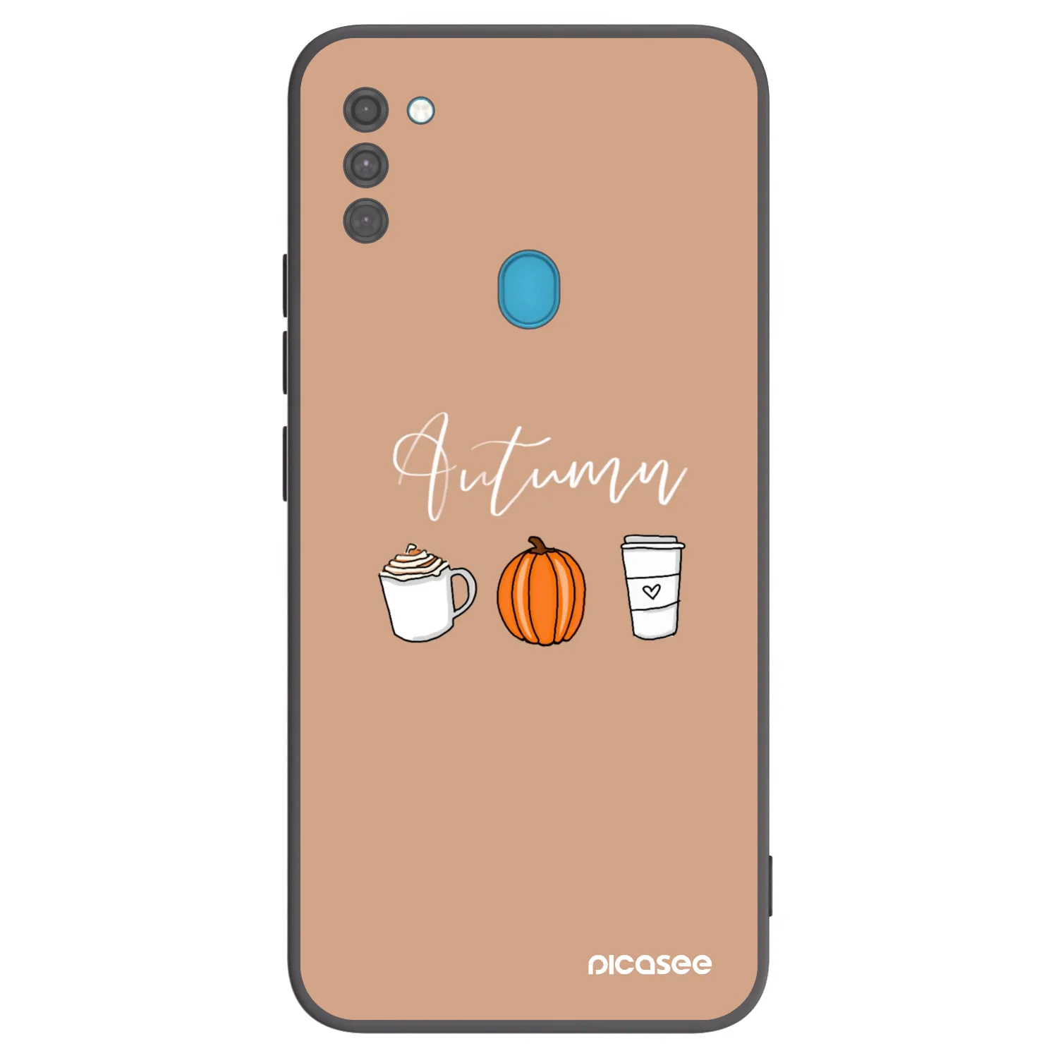 Picasee Μαύρη θήκη σιλικόνης για Samsung Galaxy M11 - Autumn