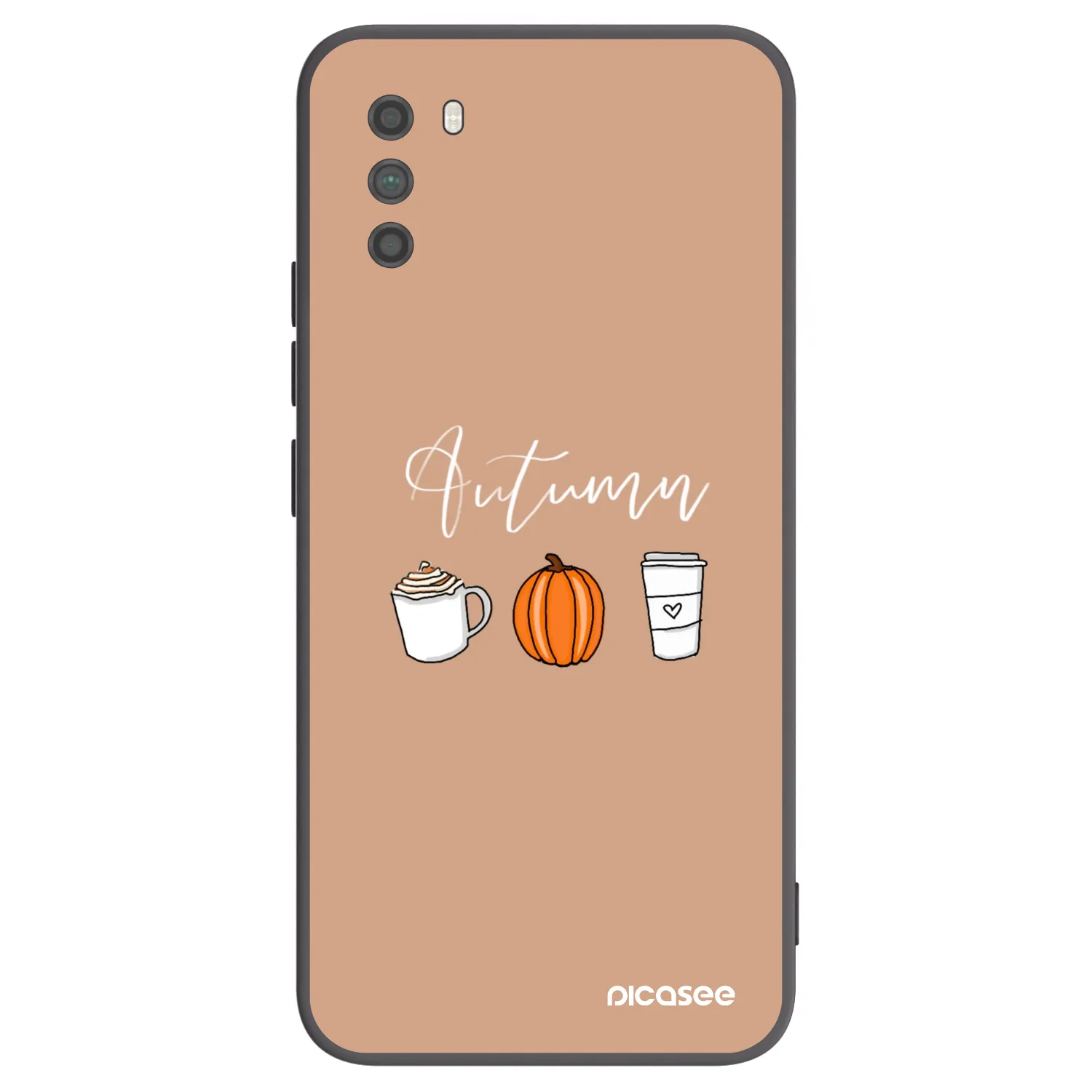 Picasee Μαύρη θήκη σιλικόνης για Xiaomi Poco M3 - Autumn