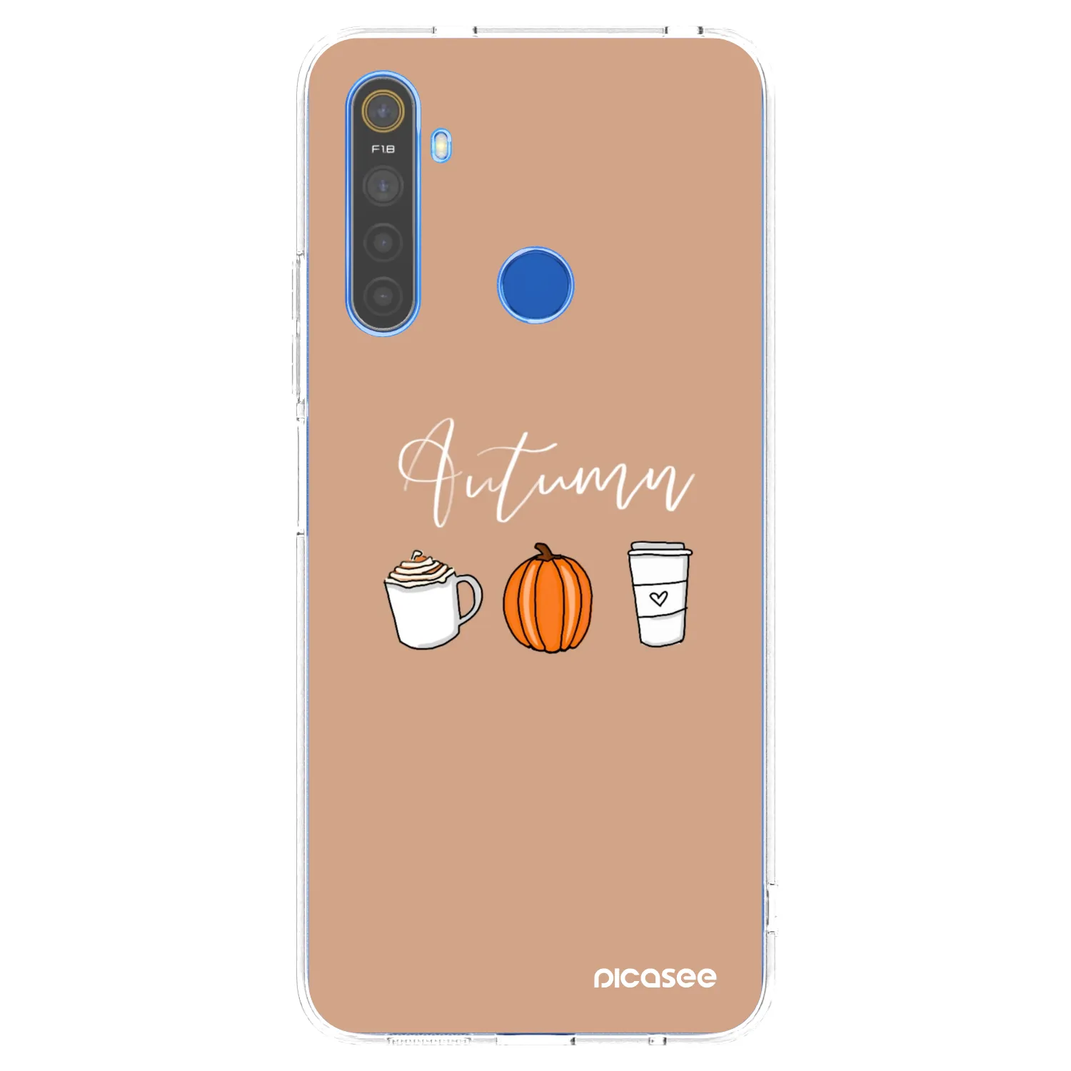 Picasee διαφανής θήκη σιλικόνης Realme 5 - Autumn