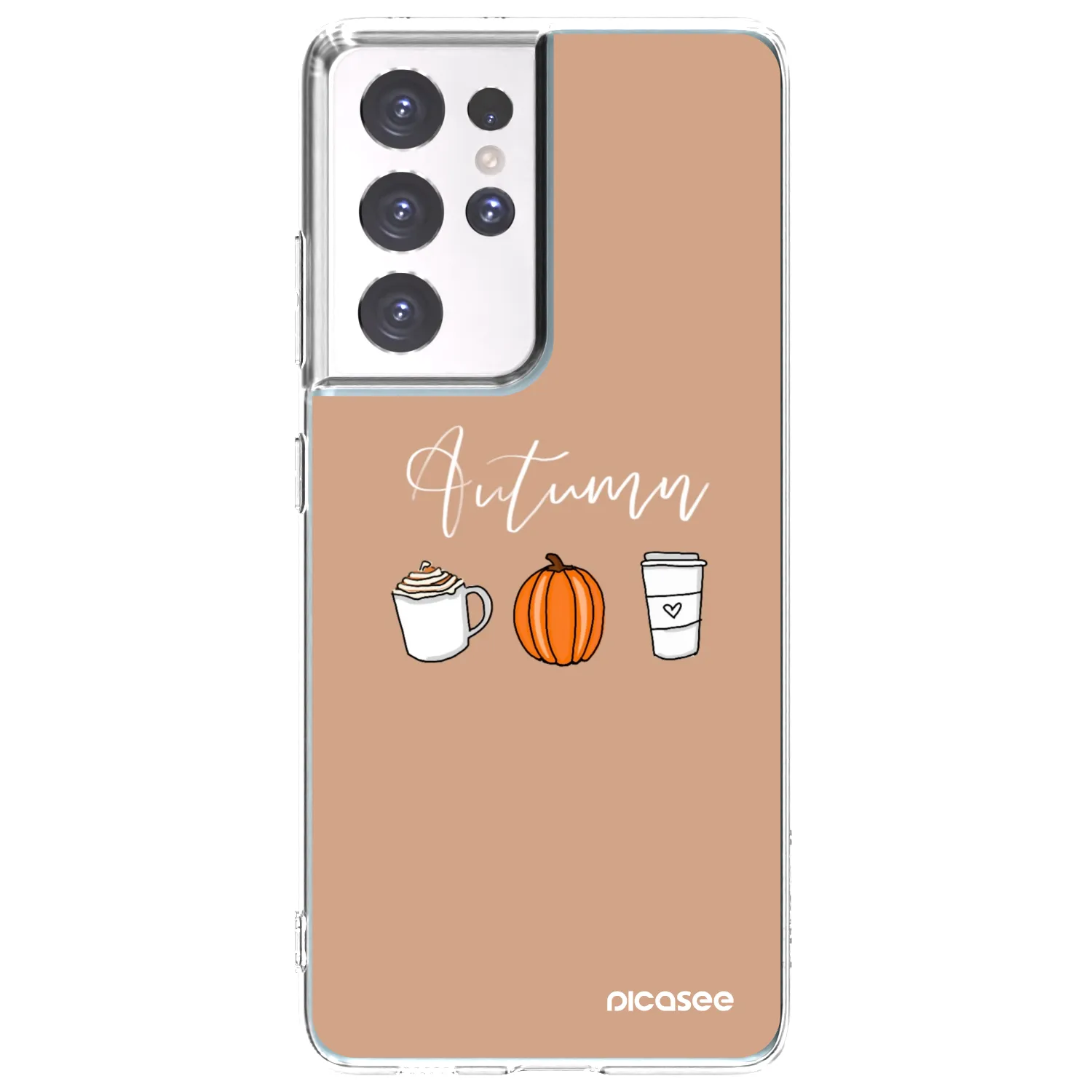 Picasee διαφανής θήκη σιλικόνης Samsung Galaxy S21 Ultra 5G G998B - Autumn