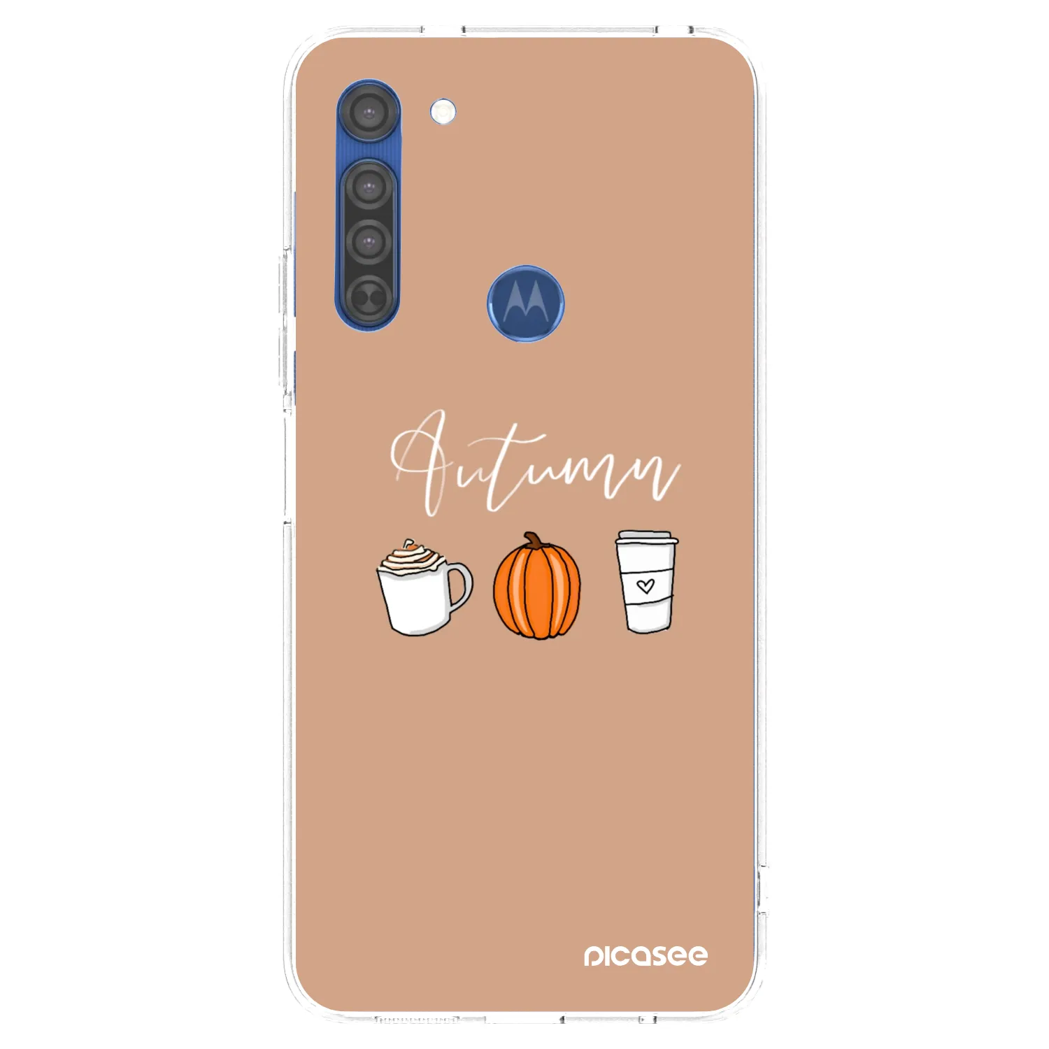 Picasee διαφανής θήκη σιλικόνης Motorola Moto G8 - Autumn