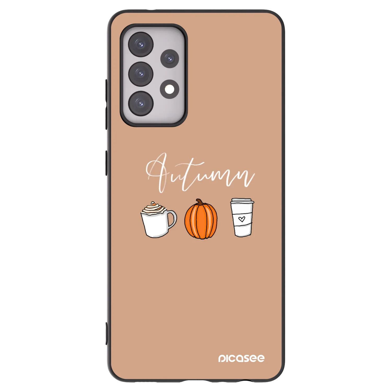 Picasee Μαύρη θήκη σιλικόνης για Samsung Galaxy A52 5G A525F - Autumn