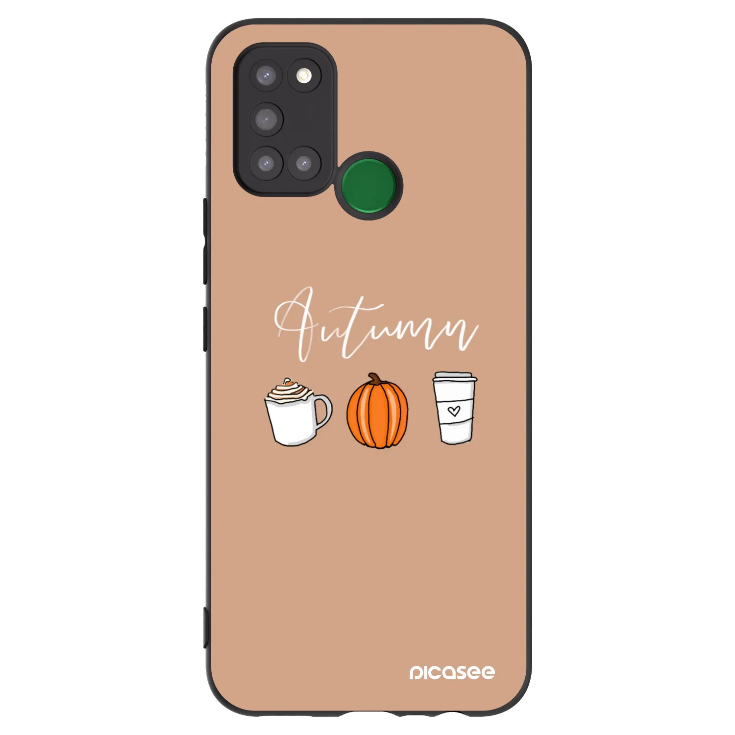 Picasee Μαύρη θήκη σιλικόνης για Realme 7i - Autumn