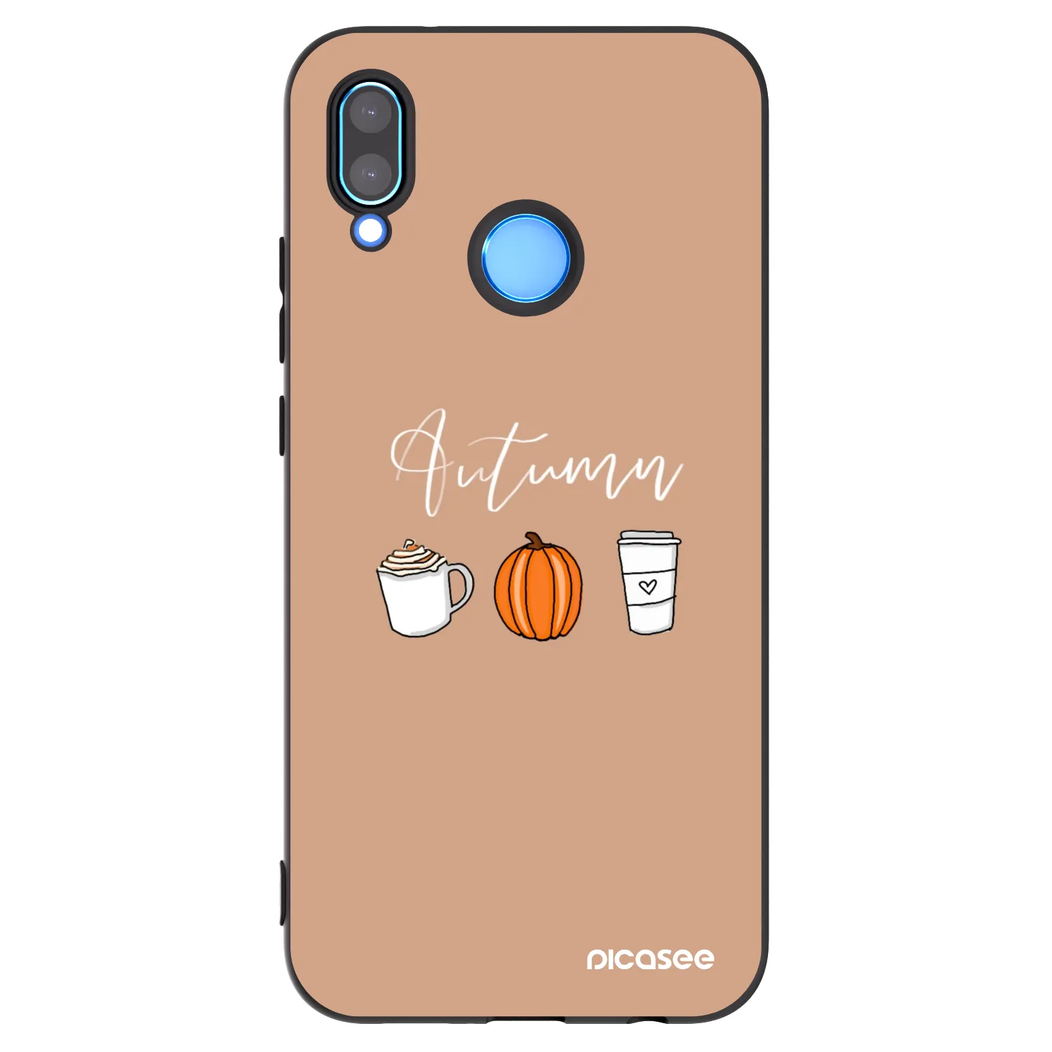 Picasee Μαύρη θήκη σιλικόνης για Huawei P20 Lite - Autumn