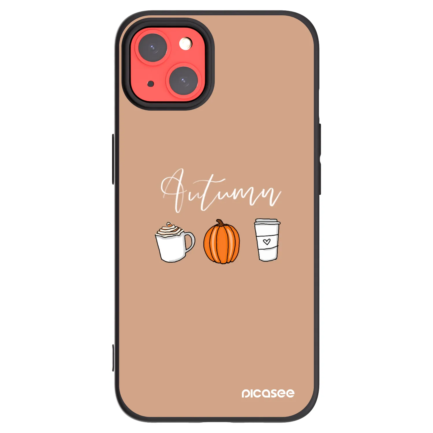 Picasee Μαύρη θήκη σιλικόνης για Apple iPhone 13 - Autumn