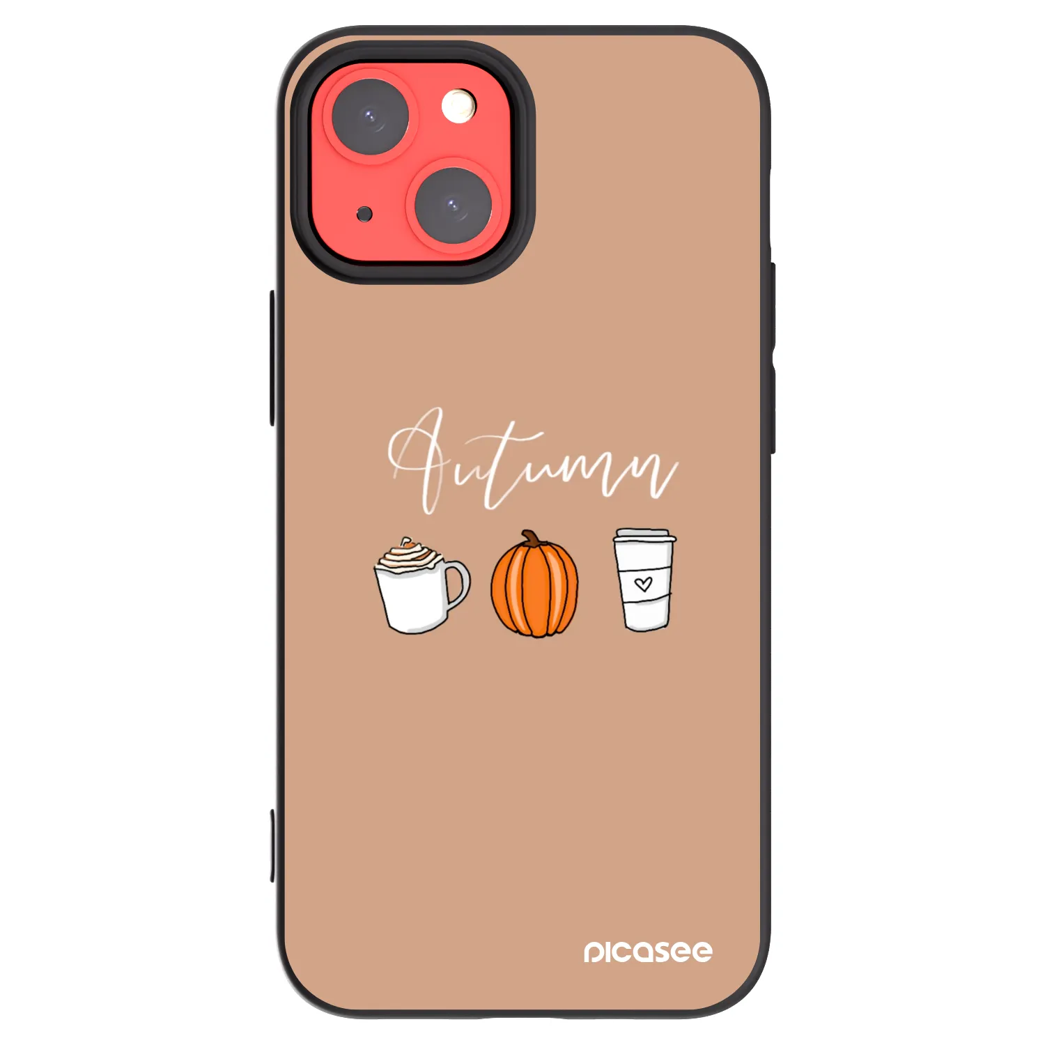 Picasee Μαύρη θήκη σιλικόνης για Apple iPhone 13 mini - Autumn