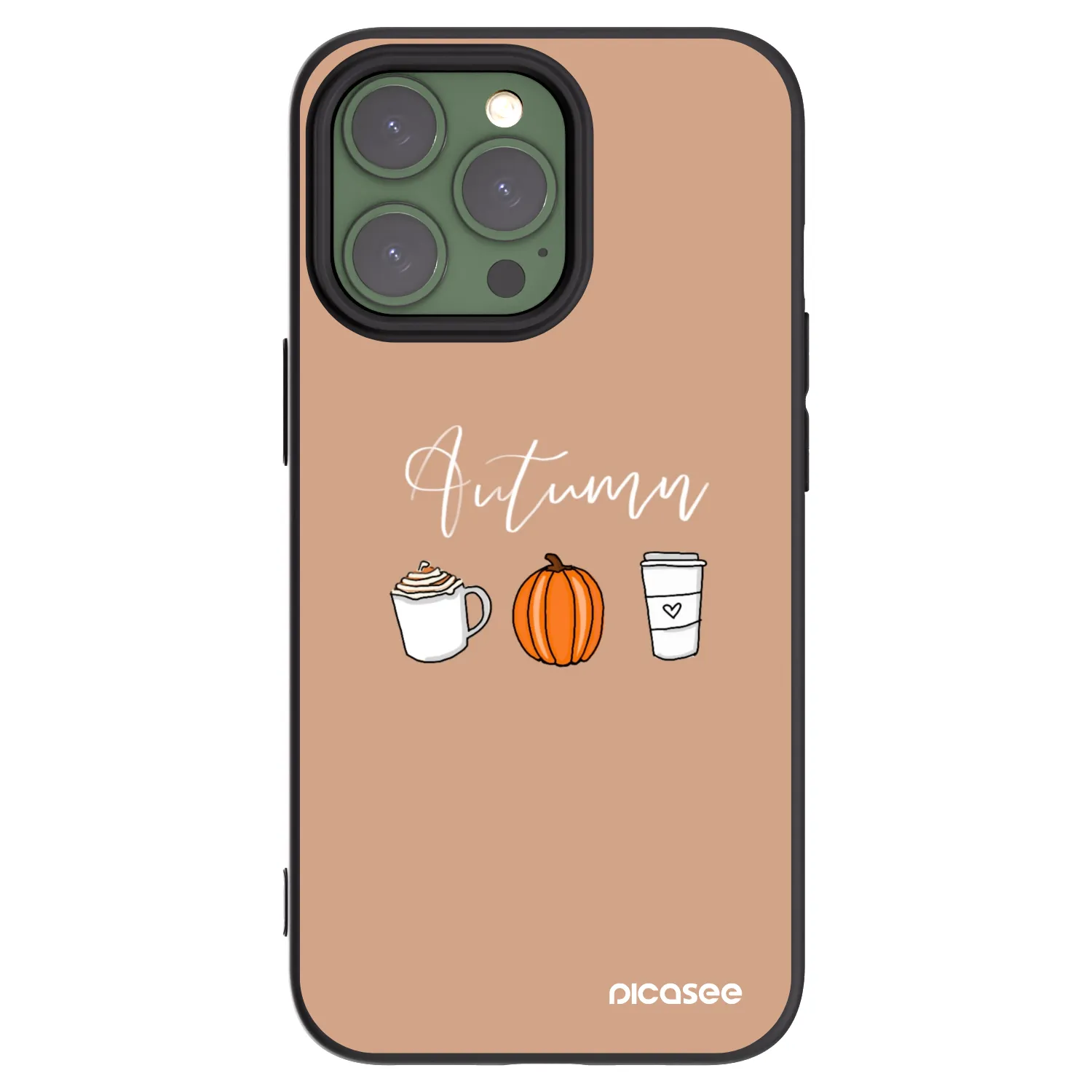 Picasee Μαύρη θήκη σιλικόνης για Apple iPhone 13 Pro - Autumn