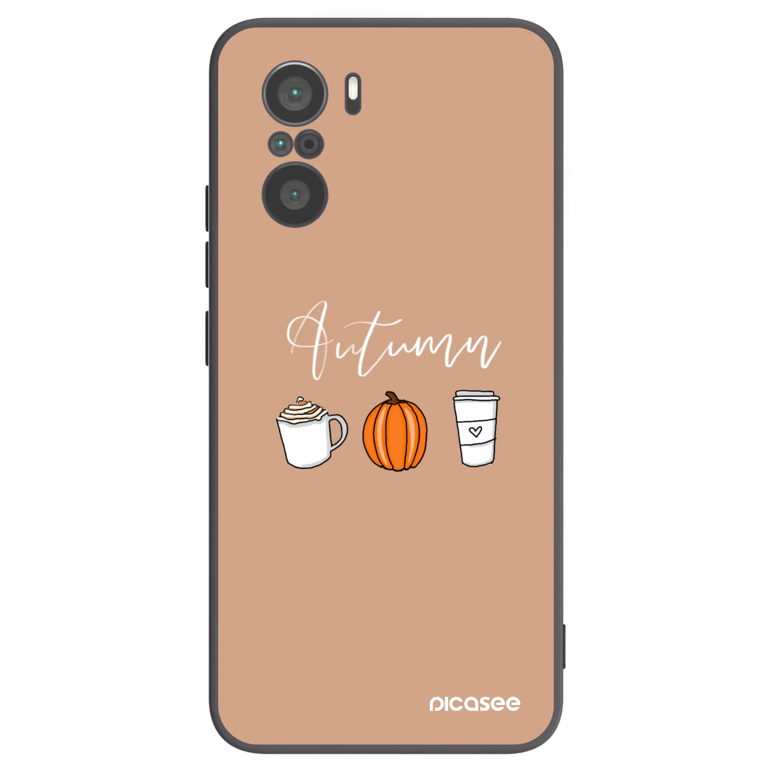 Picasee Μαύρη θήκη σιλικόνης για Xiaomi Poco F3 - Autumn
