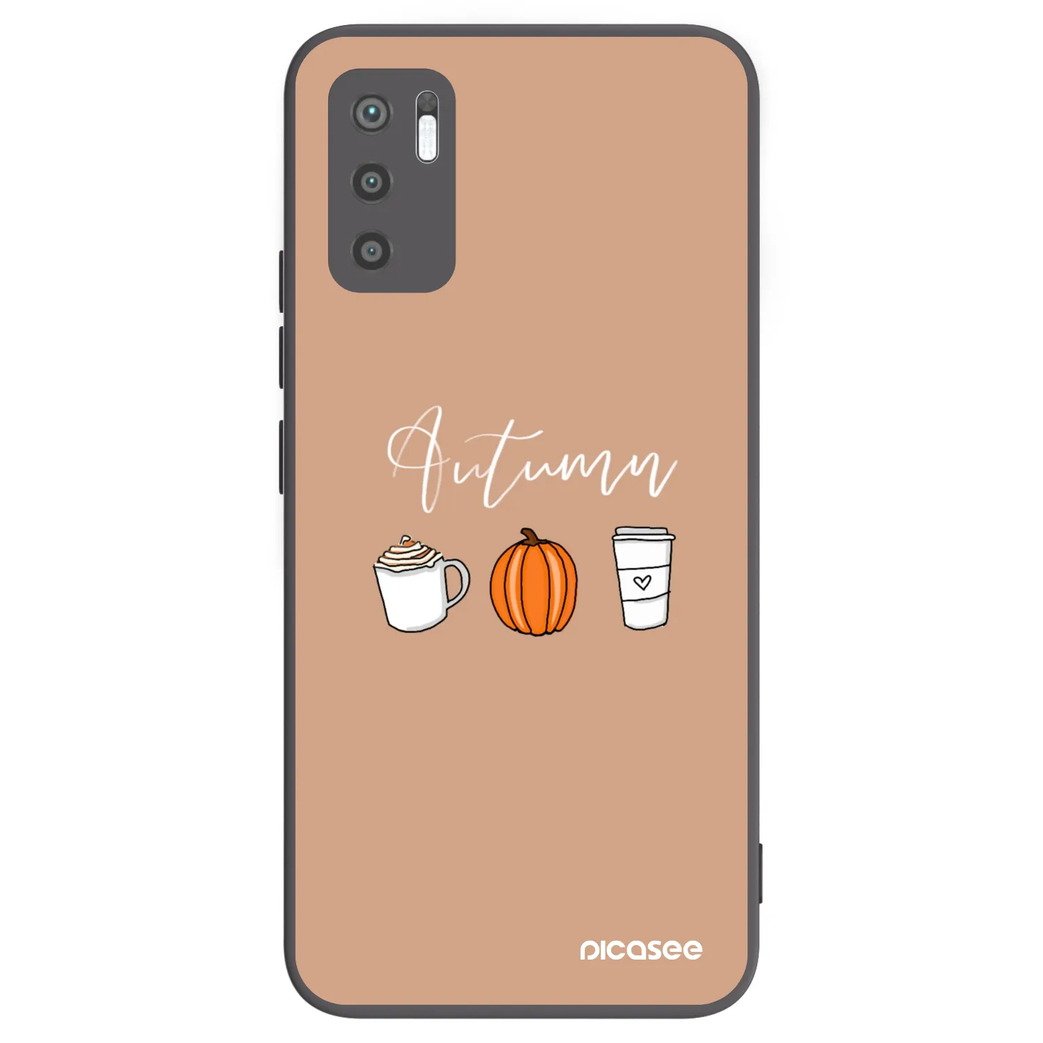 Picasee Μαύρη θήκη σιλικόνης για Xiaomi Redmi Note 10 5G - Autumn