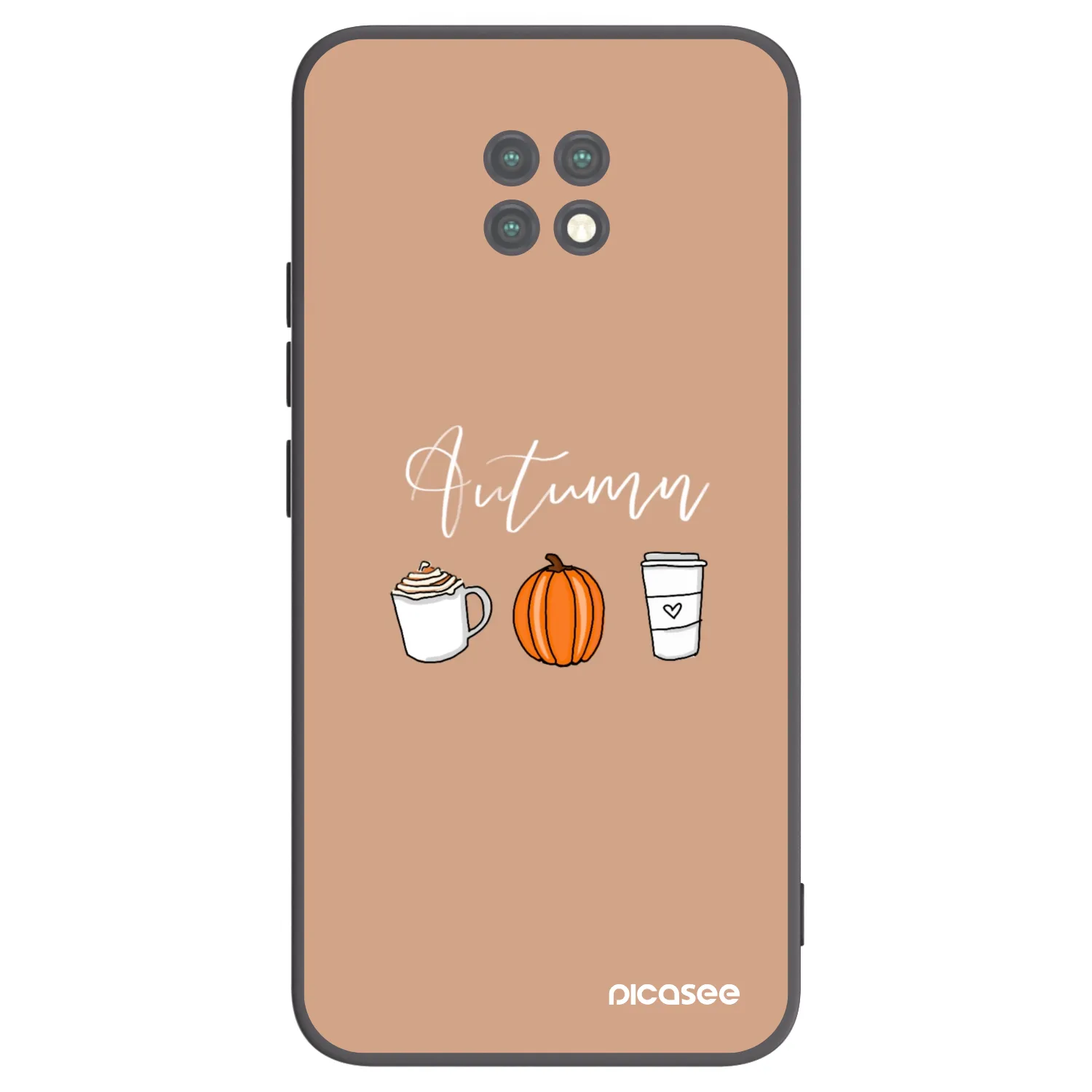 Picasee Μαύρη θήκη σιλικόνης για Xiaomi Redmi Note 9T - Autumn