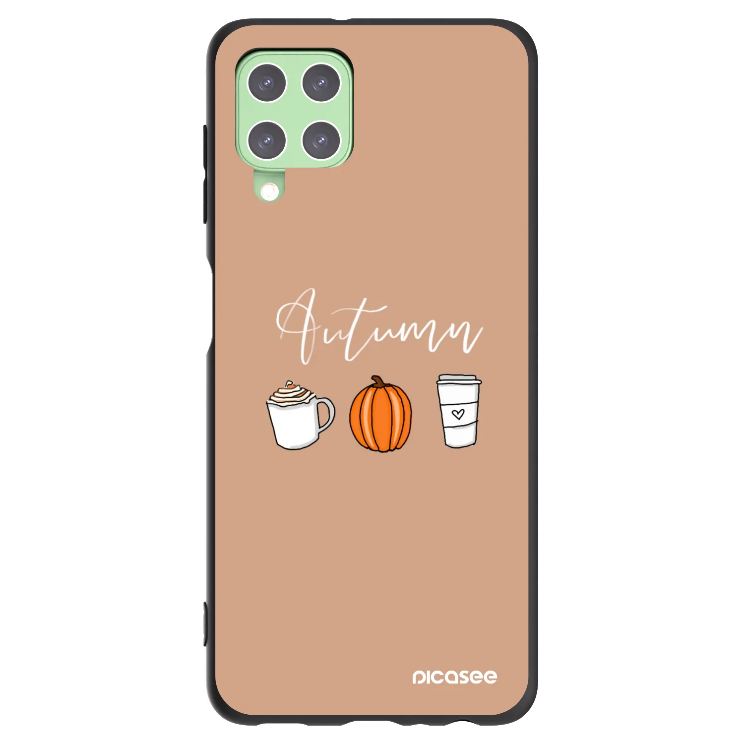 Picasee Μαύρη θήκη σιλικόνης για Samsung Galaxy A22 A225F 4G - Autumn