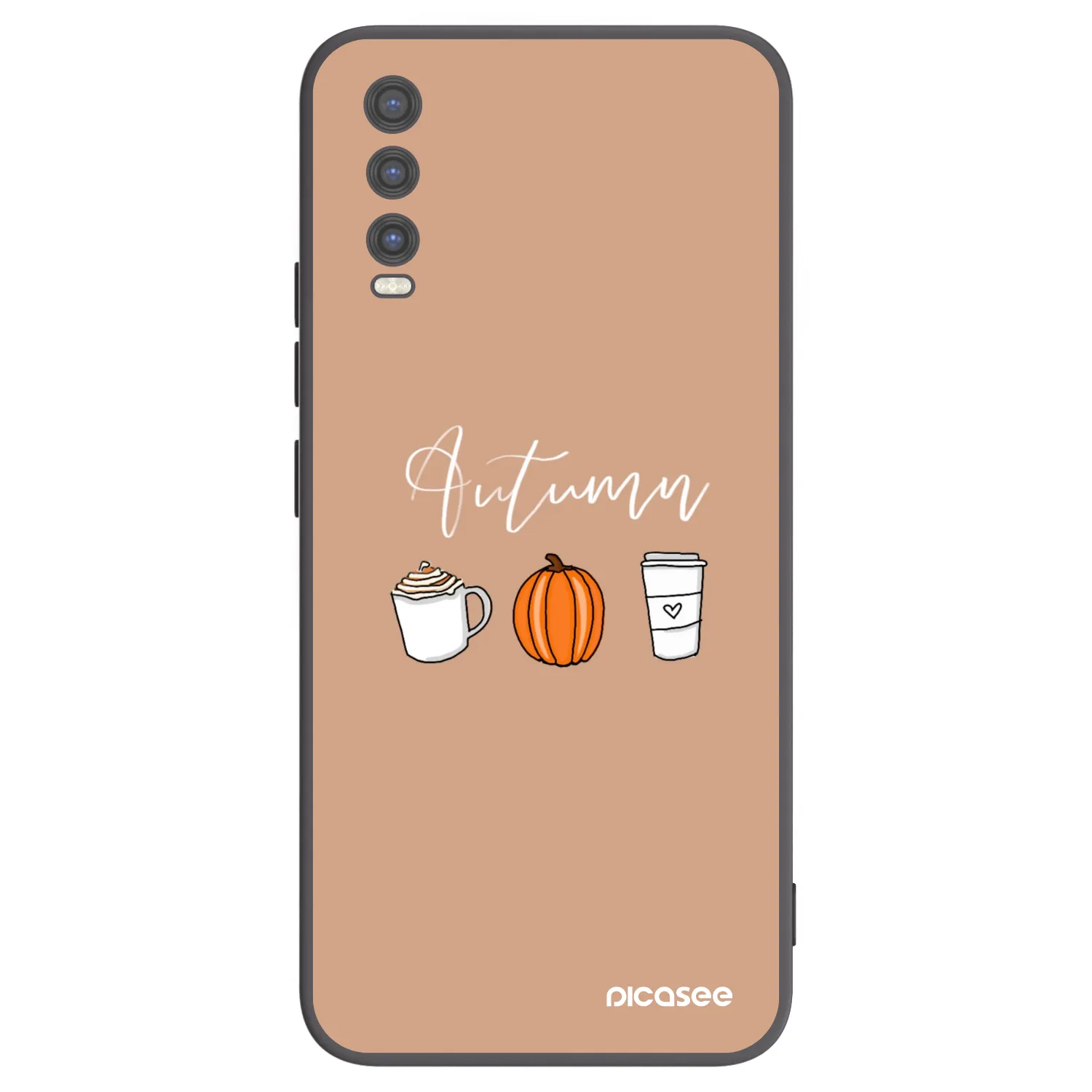 Picasee Μαύρη θήκη σιλικόνης για Vivo Y20s - Autumn